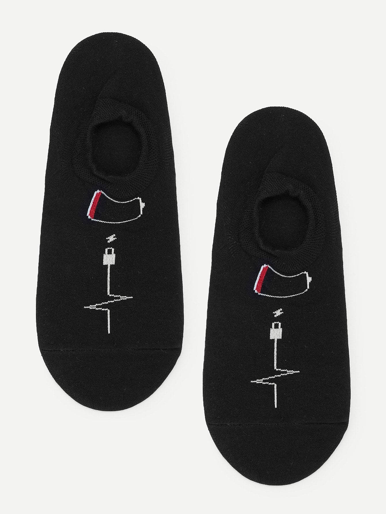 Cotton Battery Pattern Short Socks