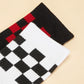 Black and White Plaid Pattern Socks 2pairs