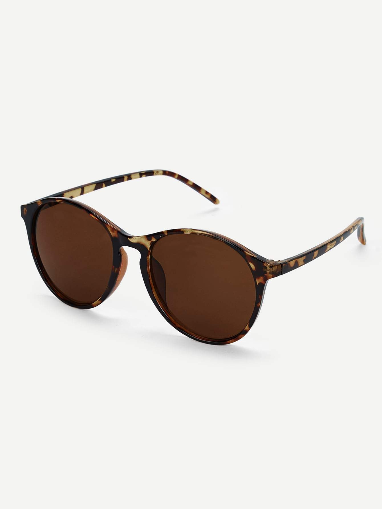 Tortoiseshell Frame Flat Lens Sunglasses