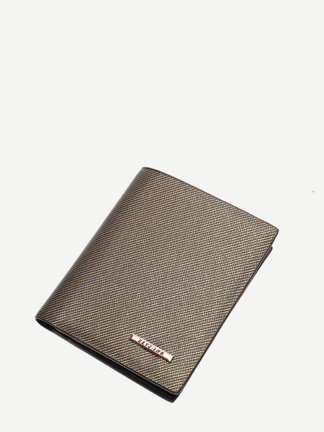 Grey Fold Over PU Wallet