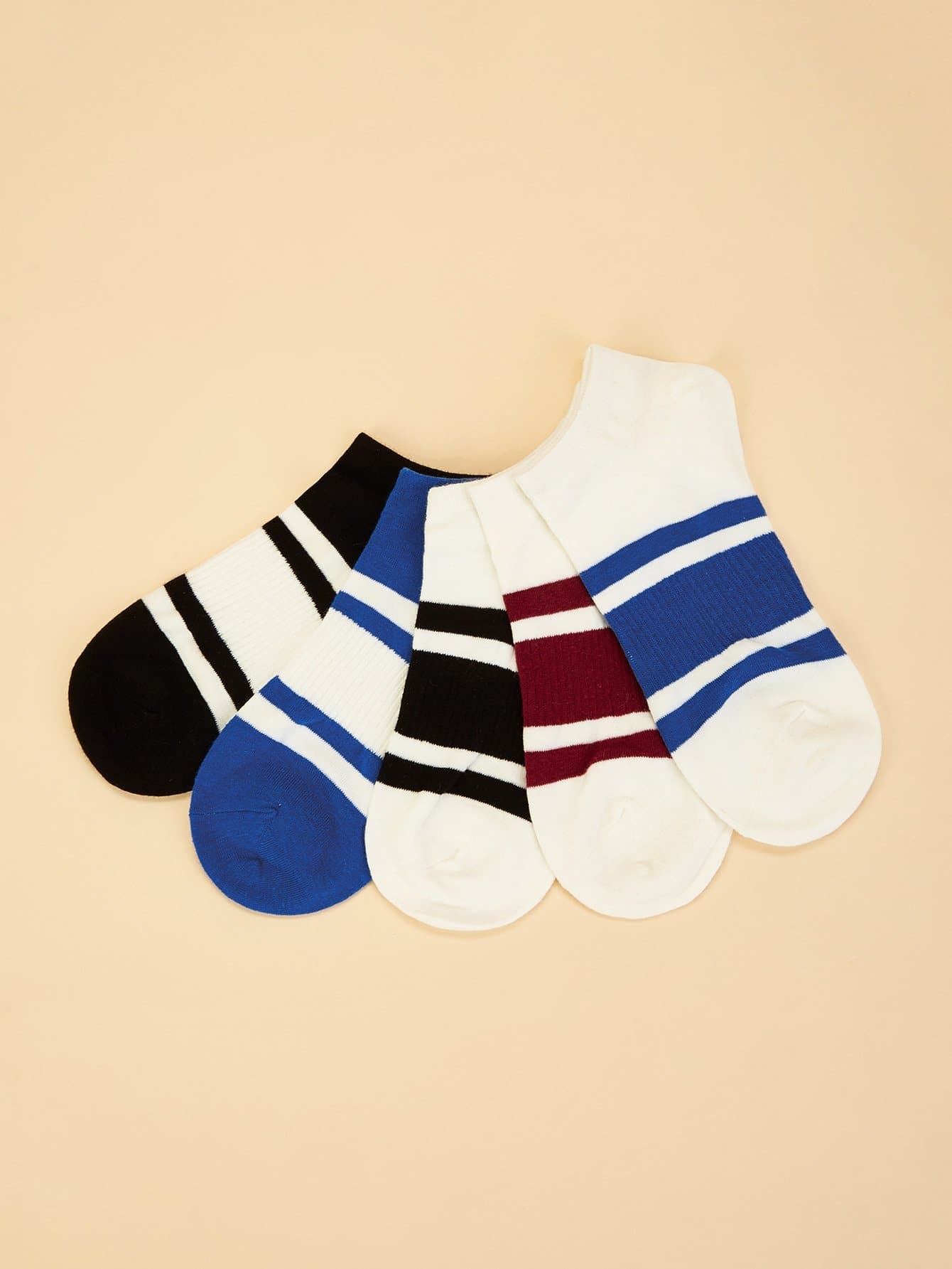 Two Tone Ankle Socks 5pairs