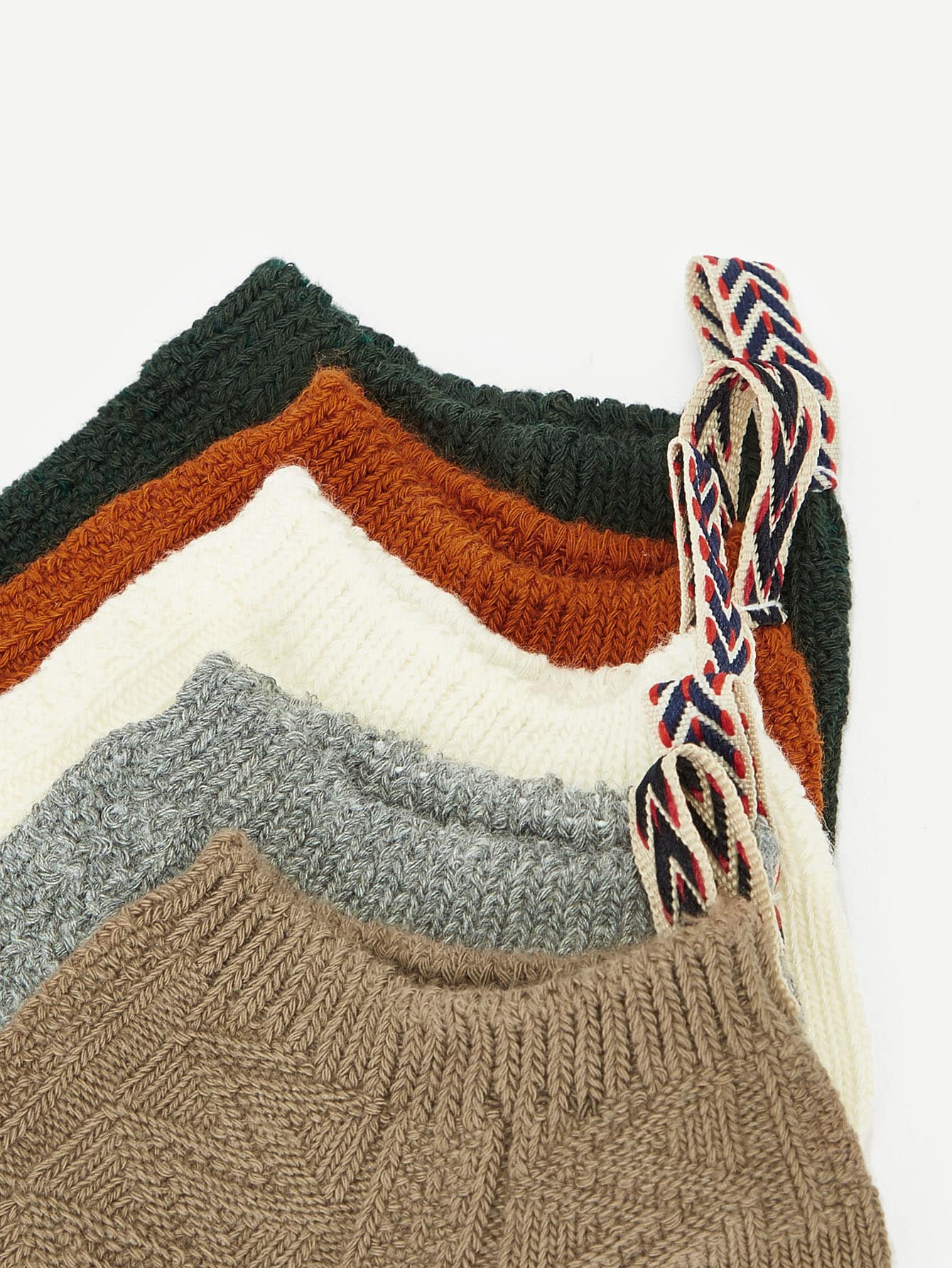 Chevron Ankle Socks 5pairs