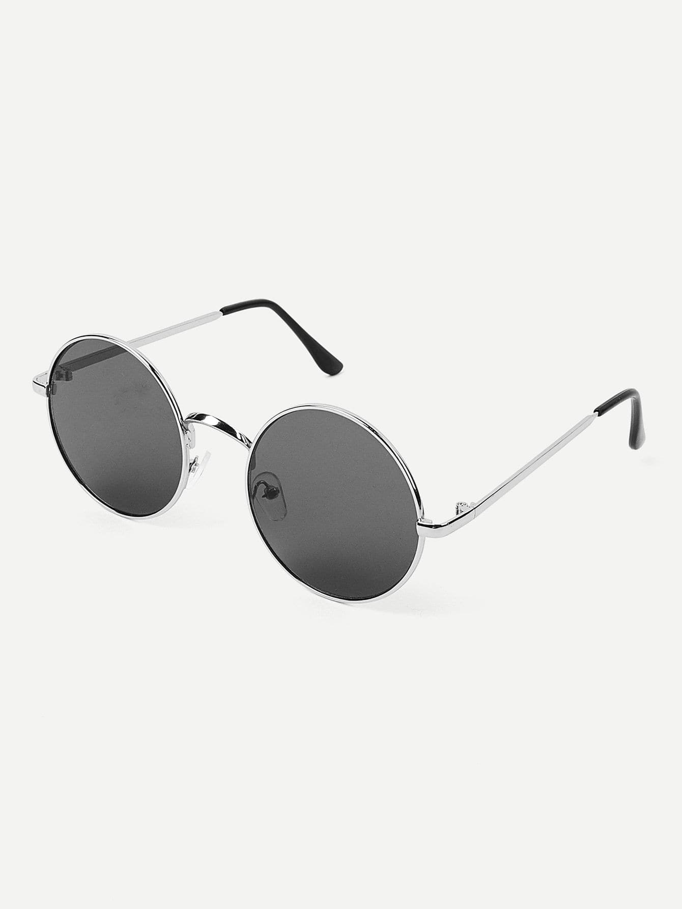 Black Round Frame Sunglasses