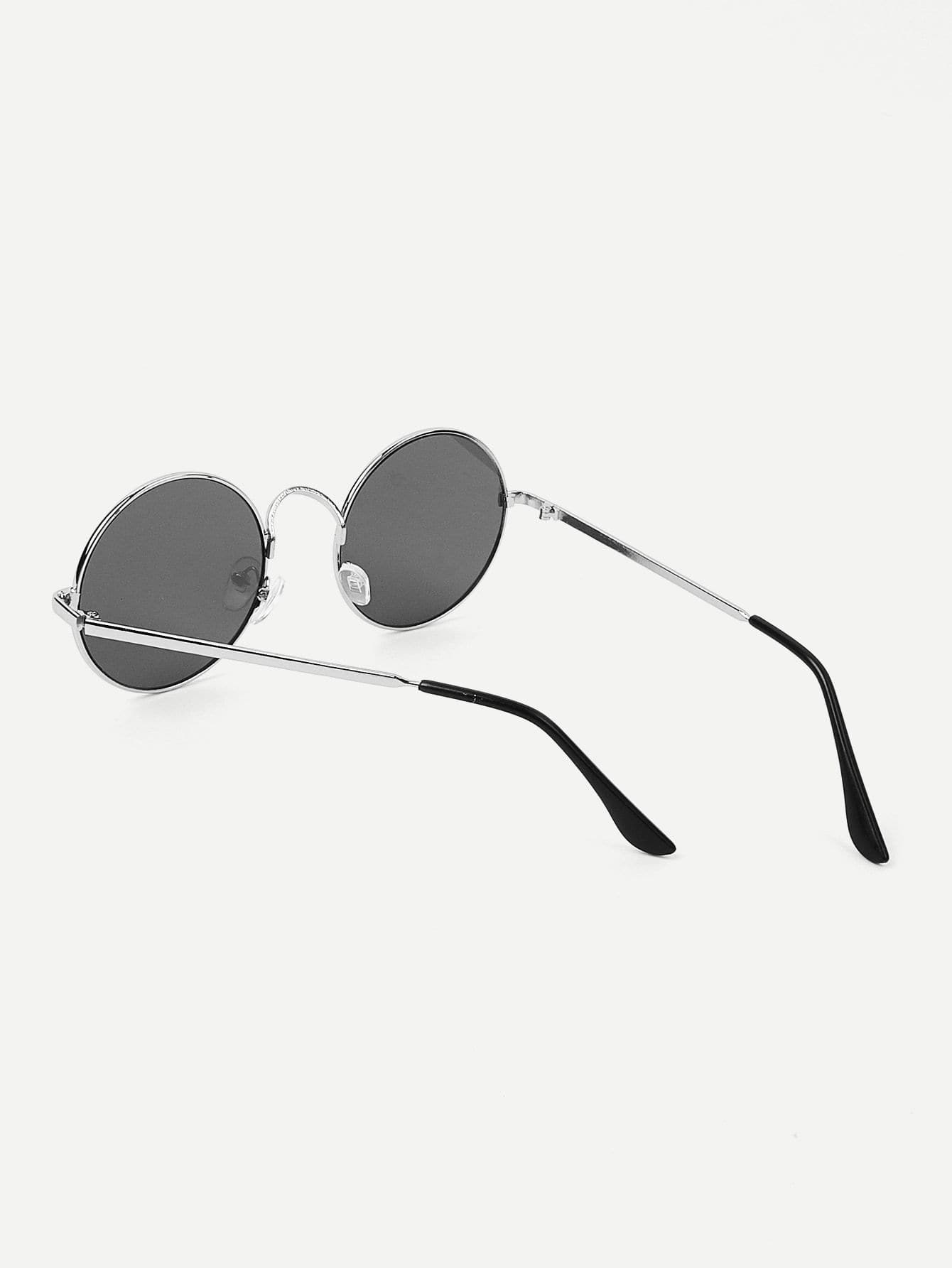 Black Round Frame Sunglasses