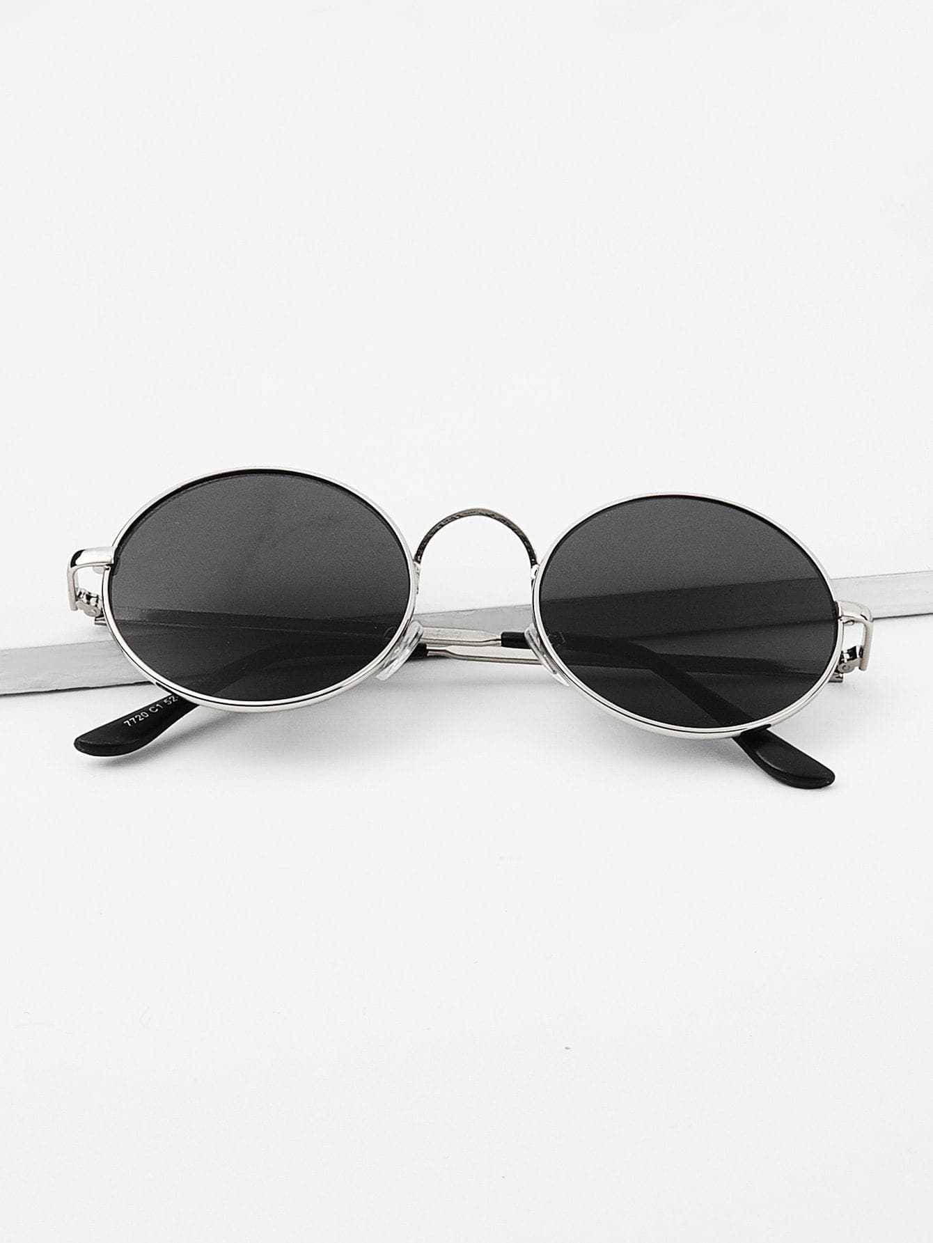 Black Round Frame Sunglasses