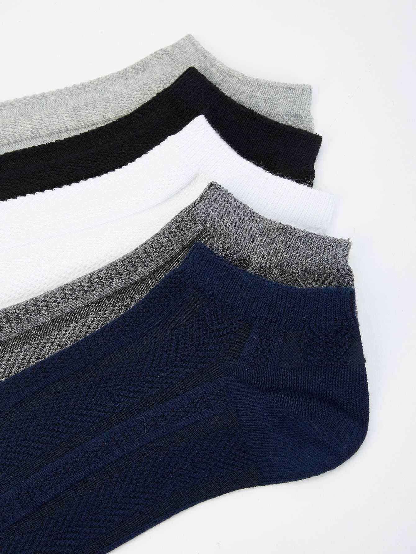 Ribbed Ankle Socks 5pairs