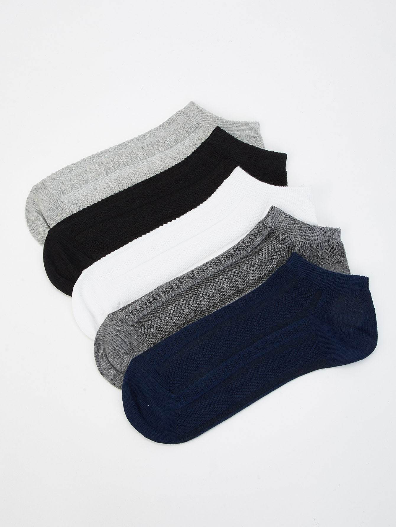 Ribbed Ankle Socks 5pairs
