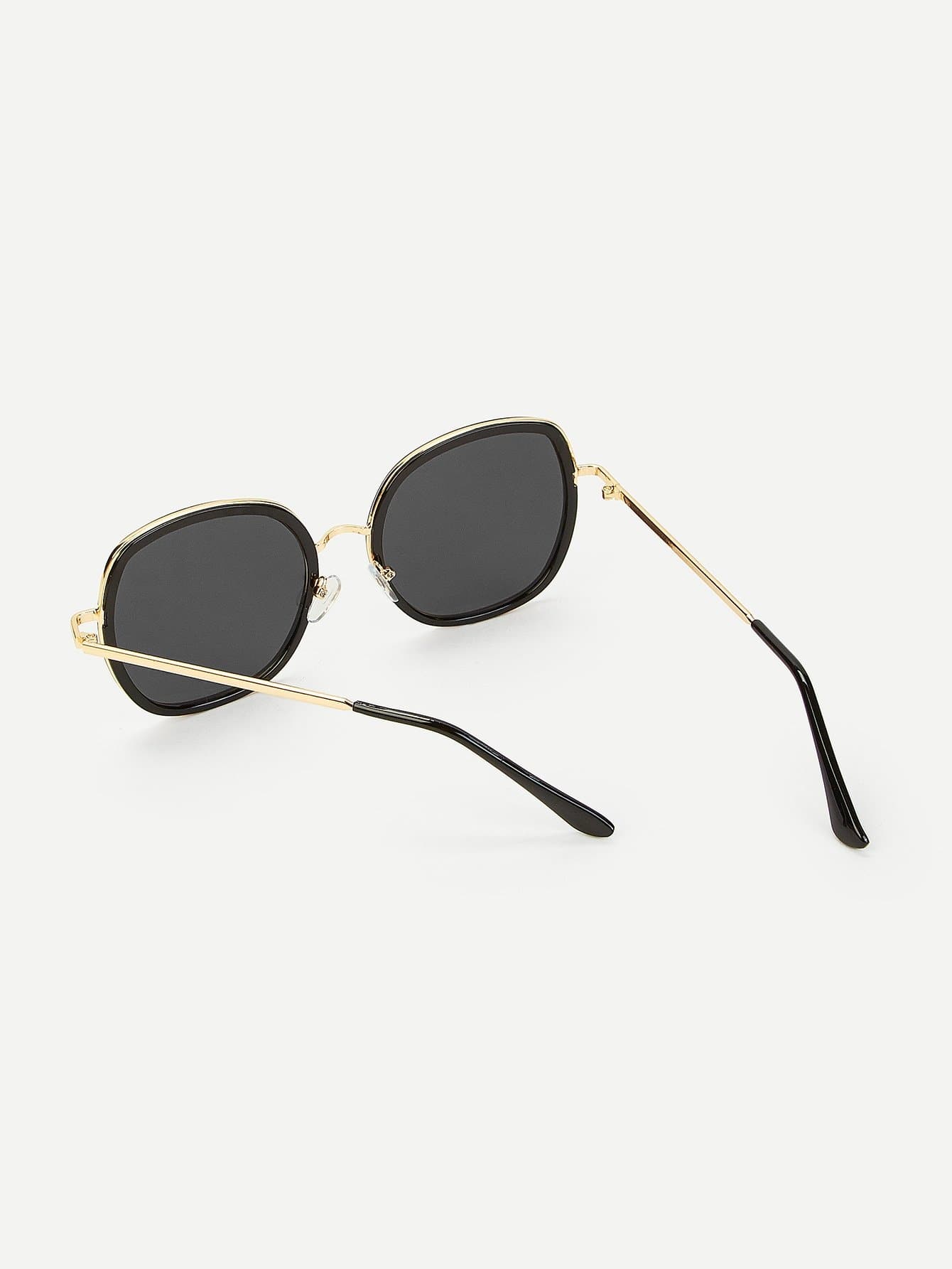 Blue Double Frame Tinted Lens Sunglasses
