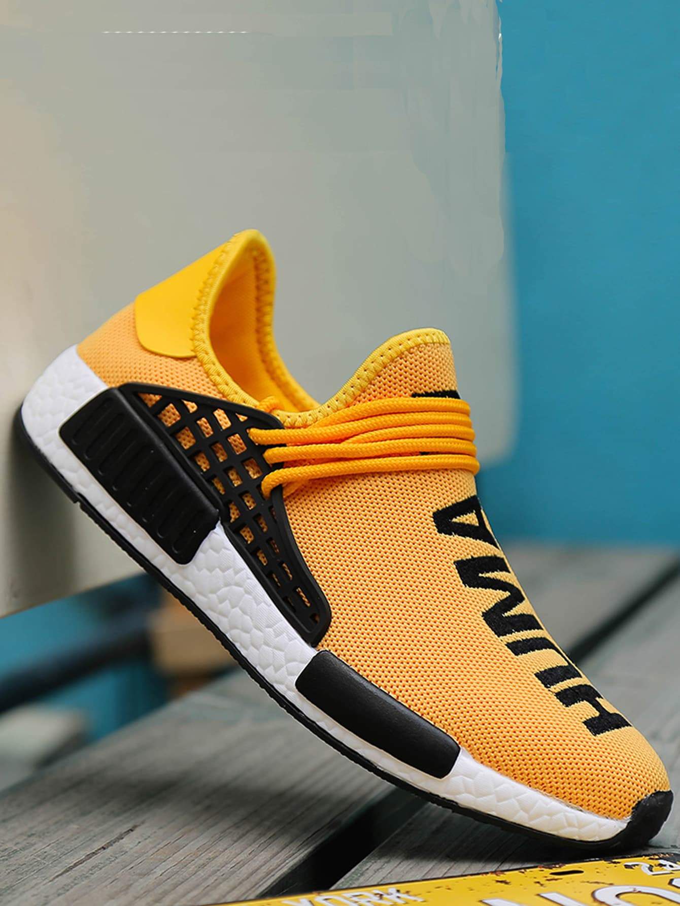 Yellow Slip On Mesh Sneakers
