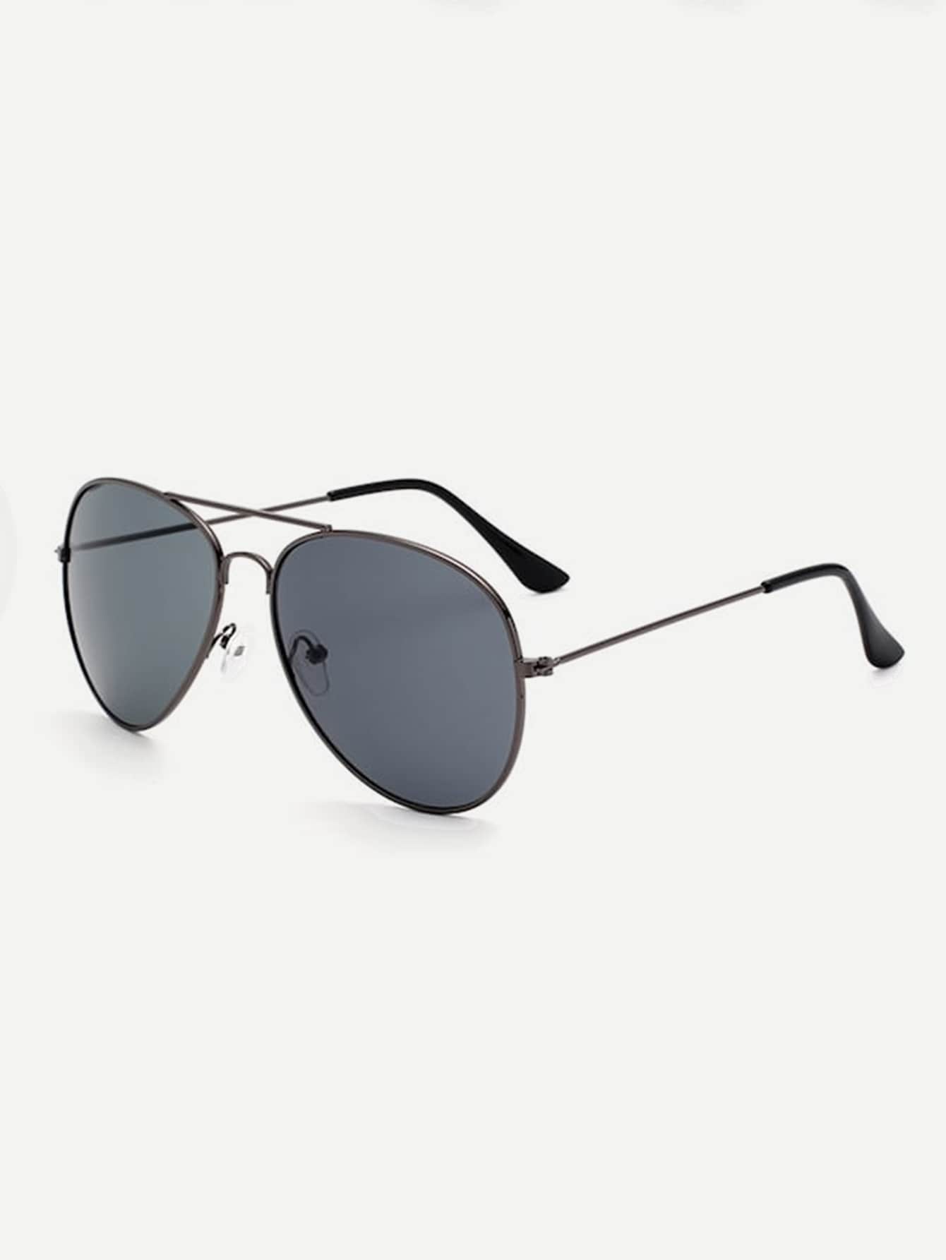 Grey Boho Top Bar Aviator Sunglasses
