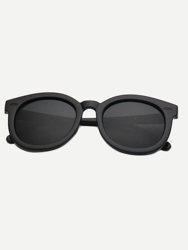 Black Boho Flat Lens Sunglasses