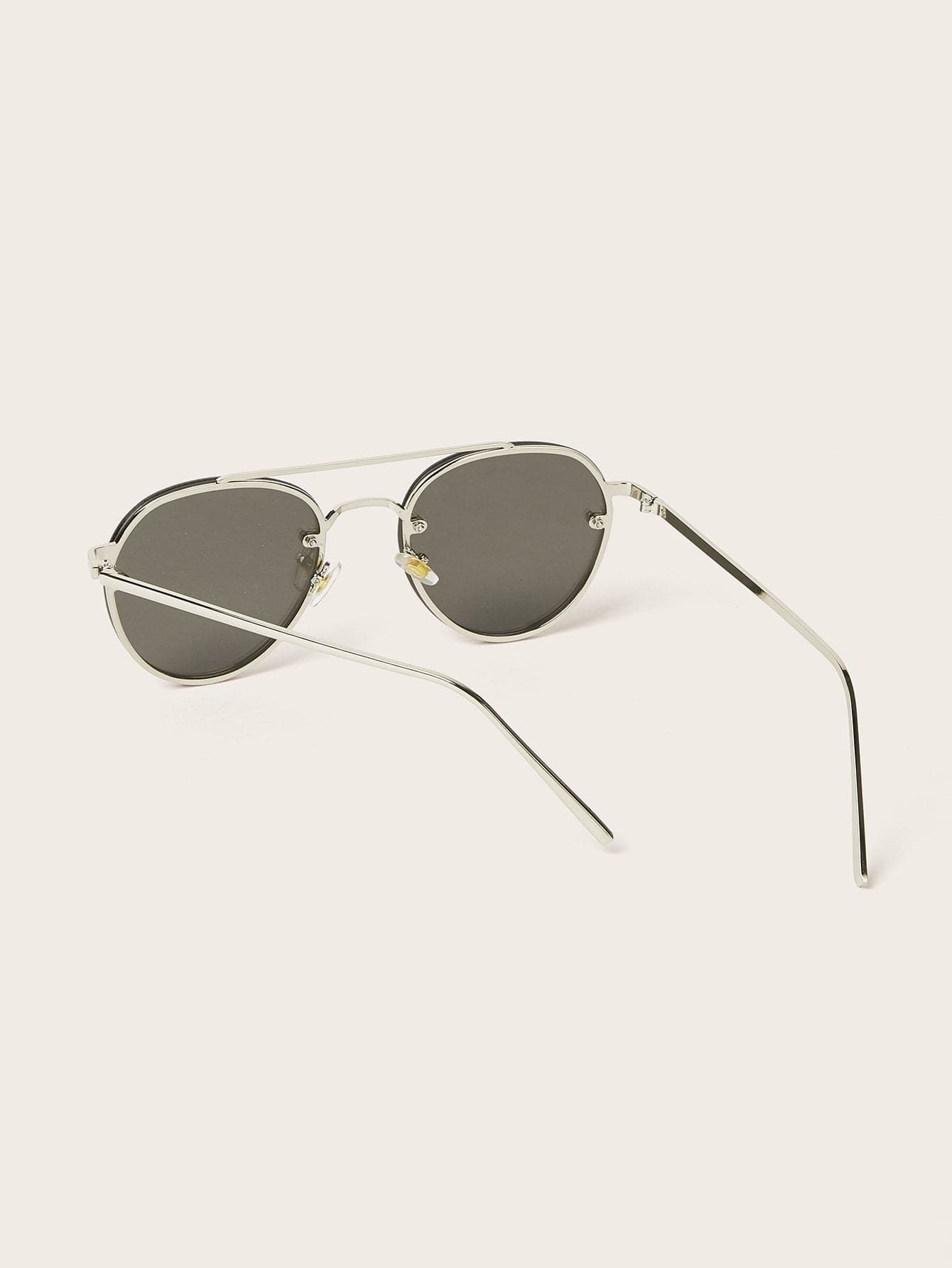 Silver Top Bar Mirror Lens Sunglasses