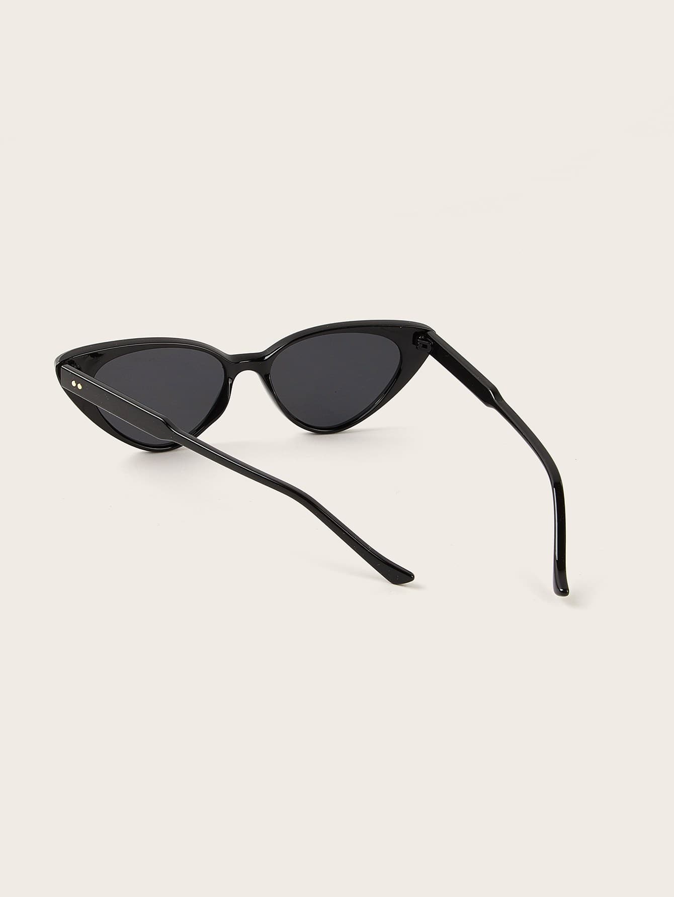 Black Metal Detail Cat Eye Sunglasses