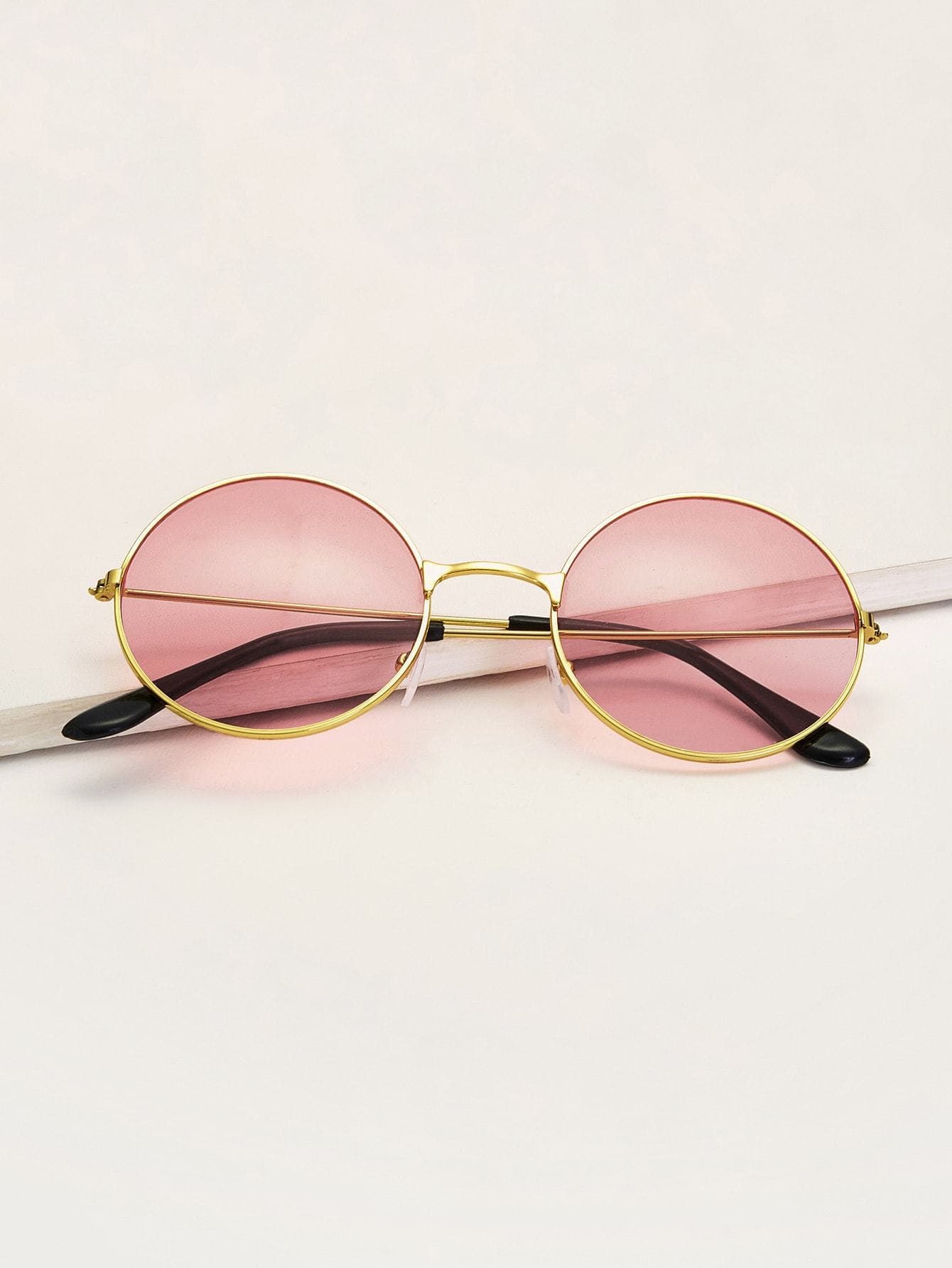 Round Frame Tinted Sunglasses