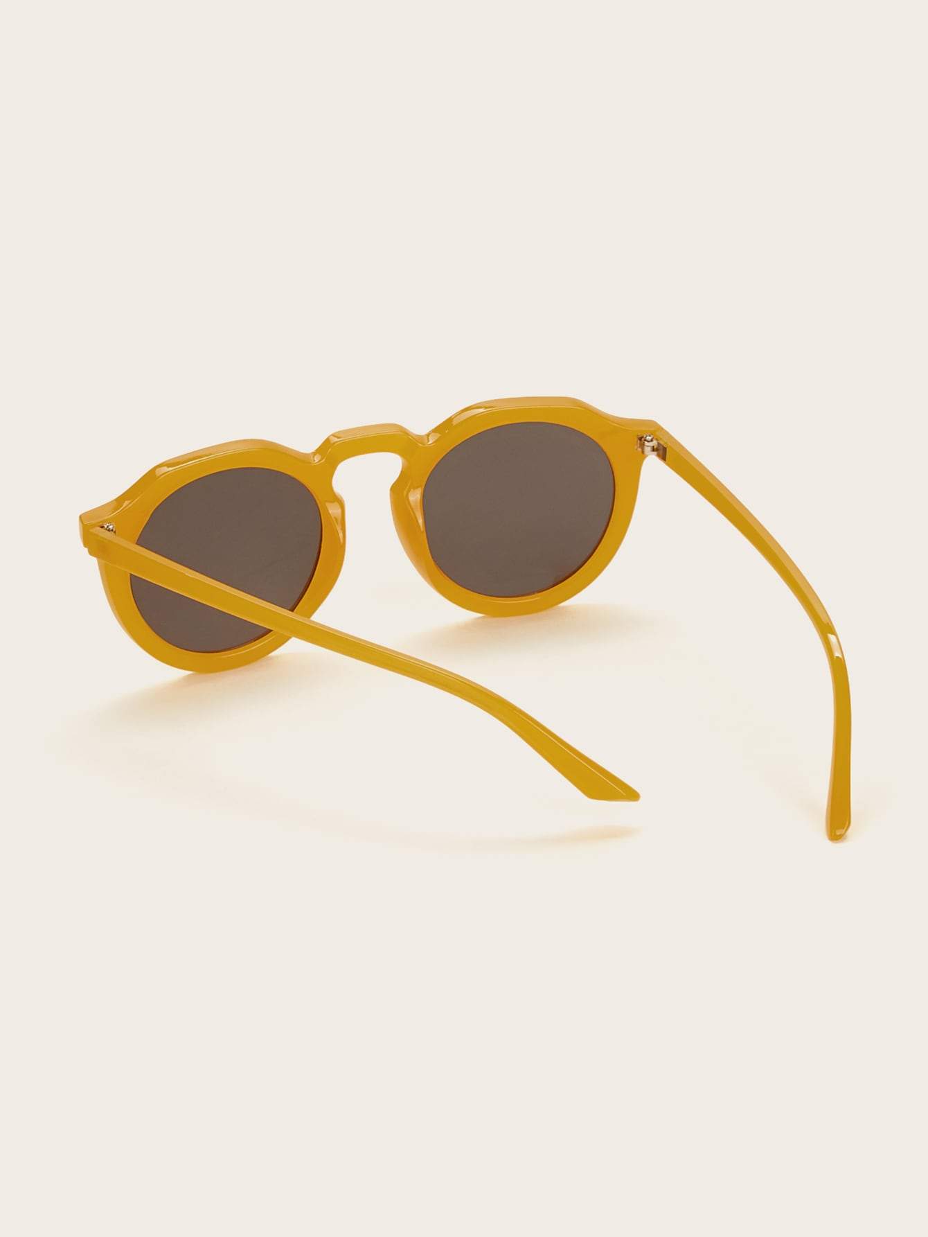 Yellow Two Tone Round Lens Sunglasses