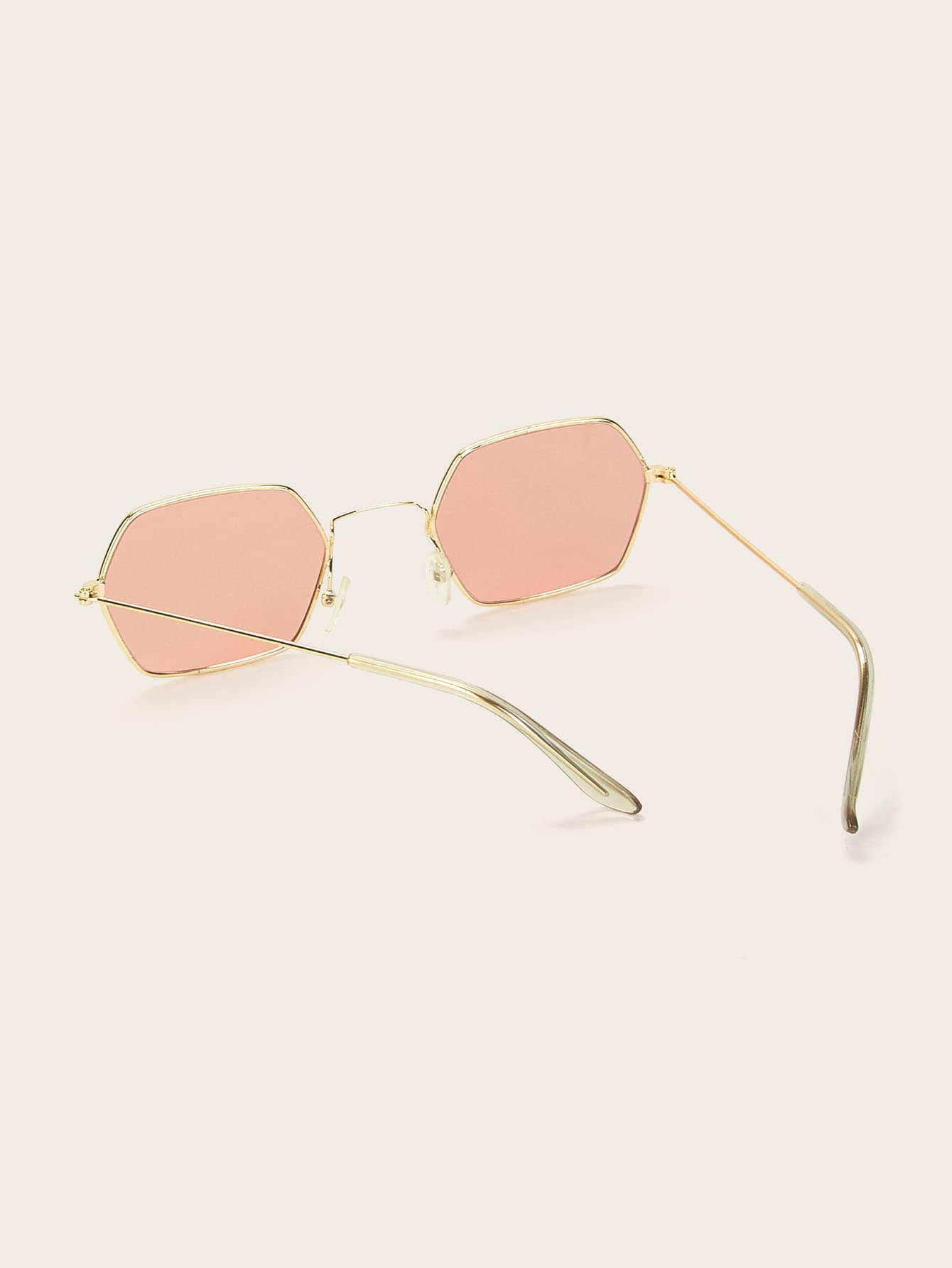 Polygon Frame Tinted Lens Sunglasses