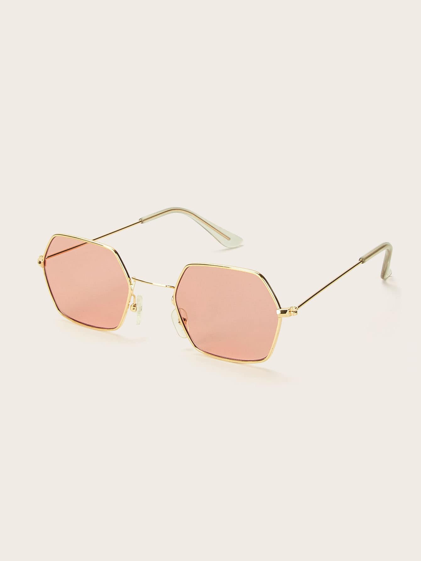 Polygon Frame Tinted Lens Sunglasses