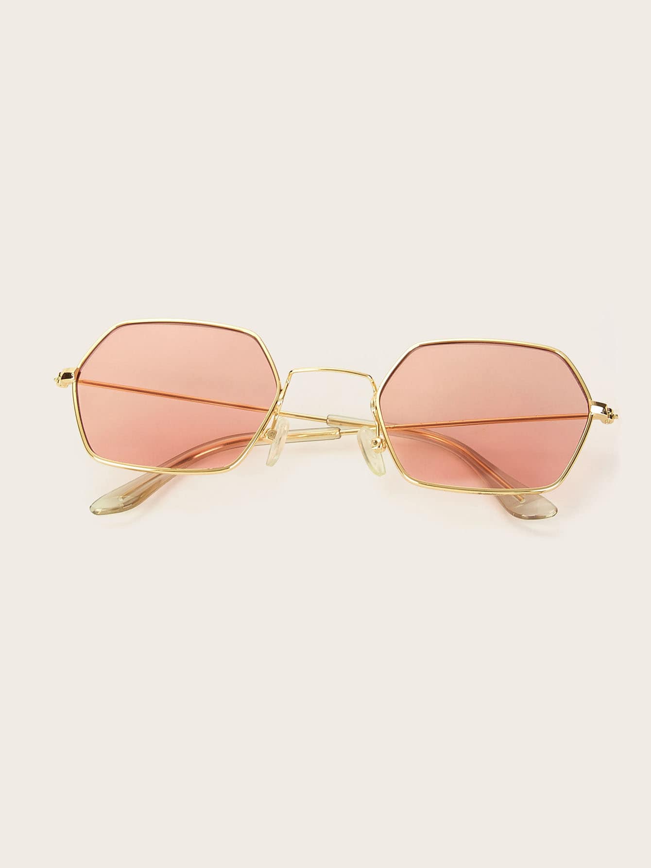 Polygon Frame Tinted Lens Sunglasses