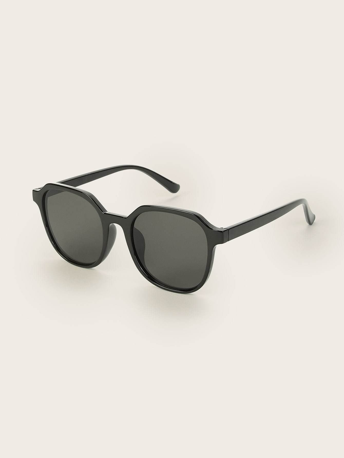 Grey Plain Frame Tinted Lens Sunglasses