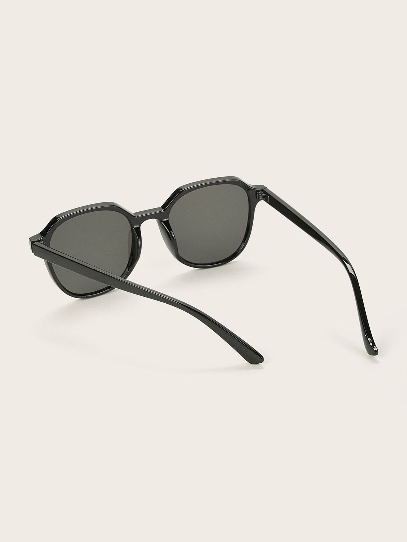 Grey Plain Frame Tinted Lens Sunglasses