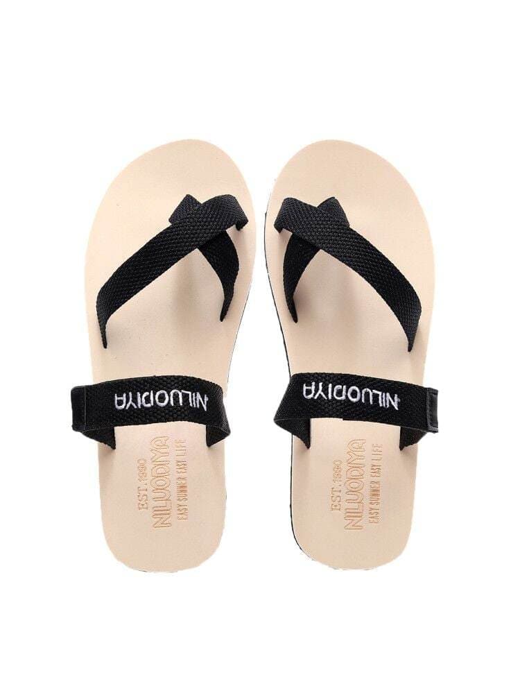 Open Toe Ring Embroidered Sandals