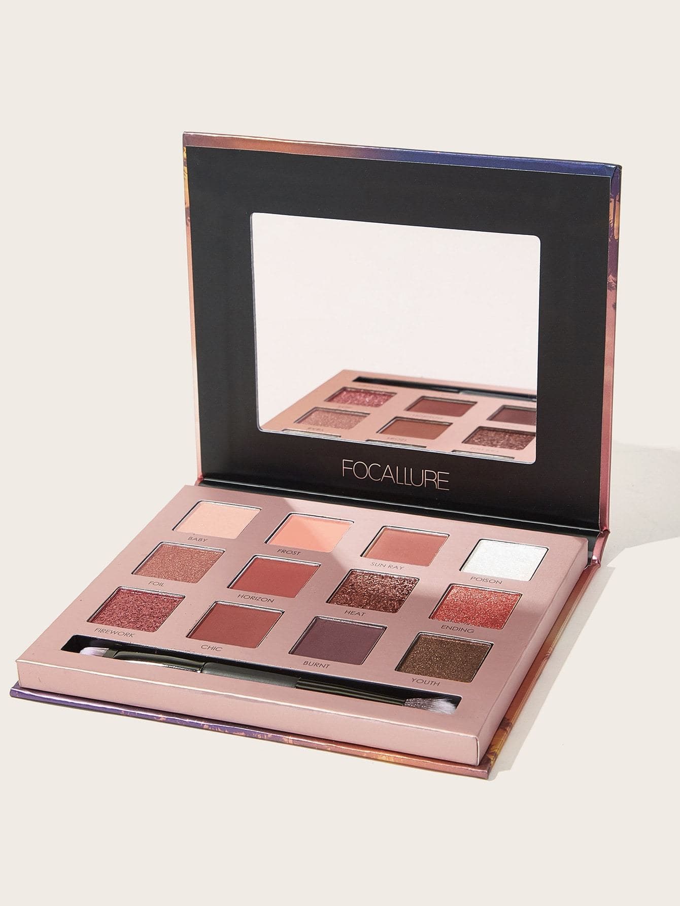 12 Colors Eyeshadow Palette With Brush 2pcs