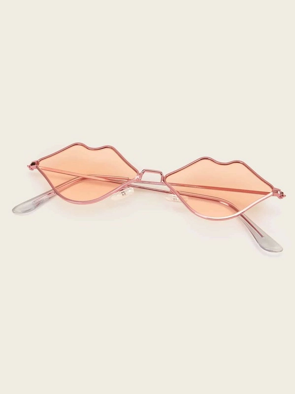 Mouth Design Boho Tinted Lens Sunglasses