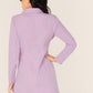 Purple V-Neck Double Breasted Mini Blazer Dress