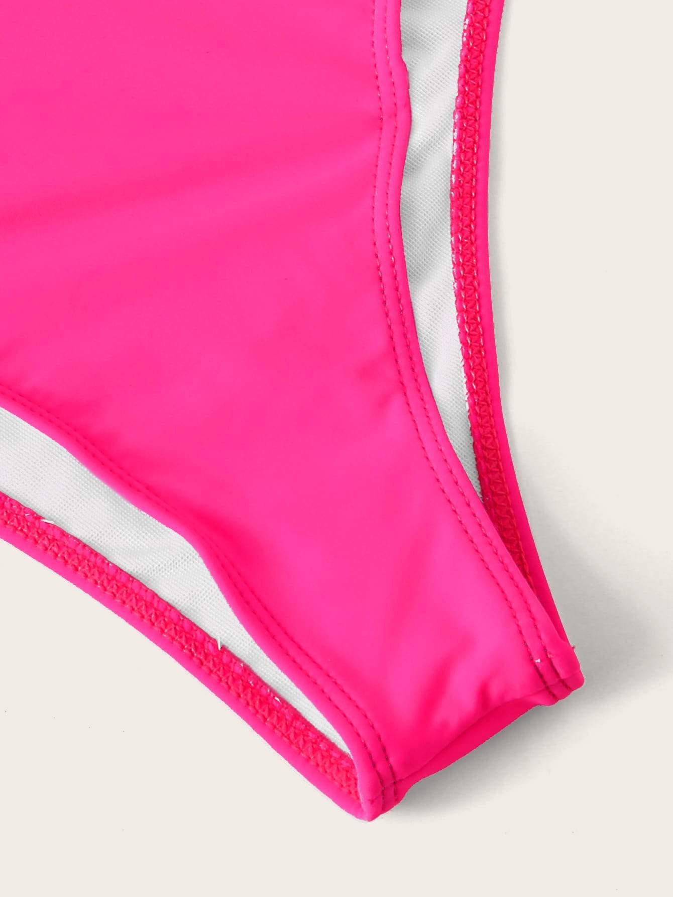 High Cut Triangle High Waist Halter Neck Bikini Swimwear
