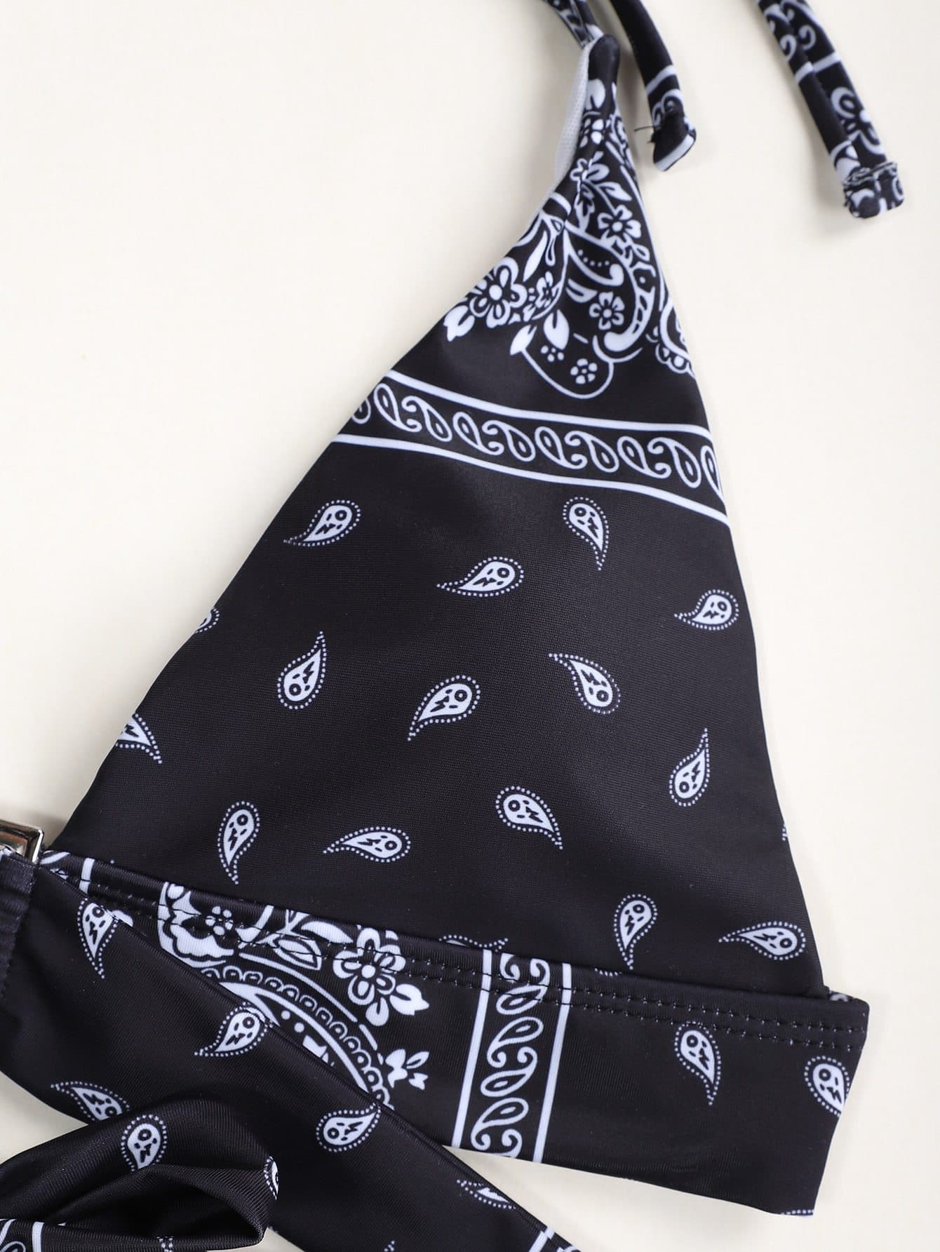 Tribal Knot Halter Triangle High Waist Bikini Swimwear