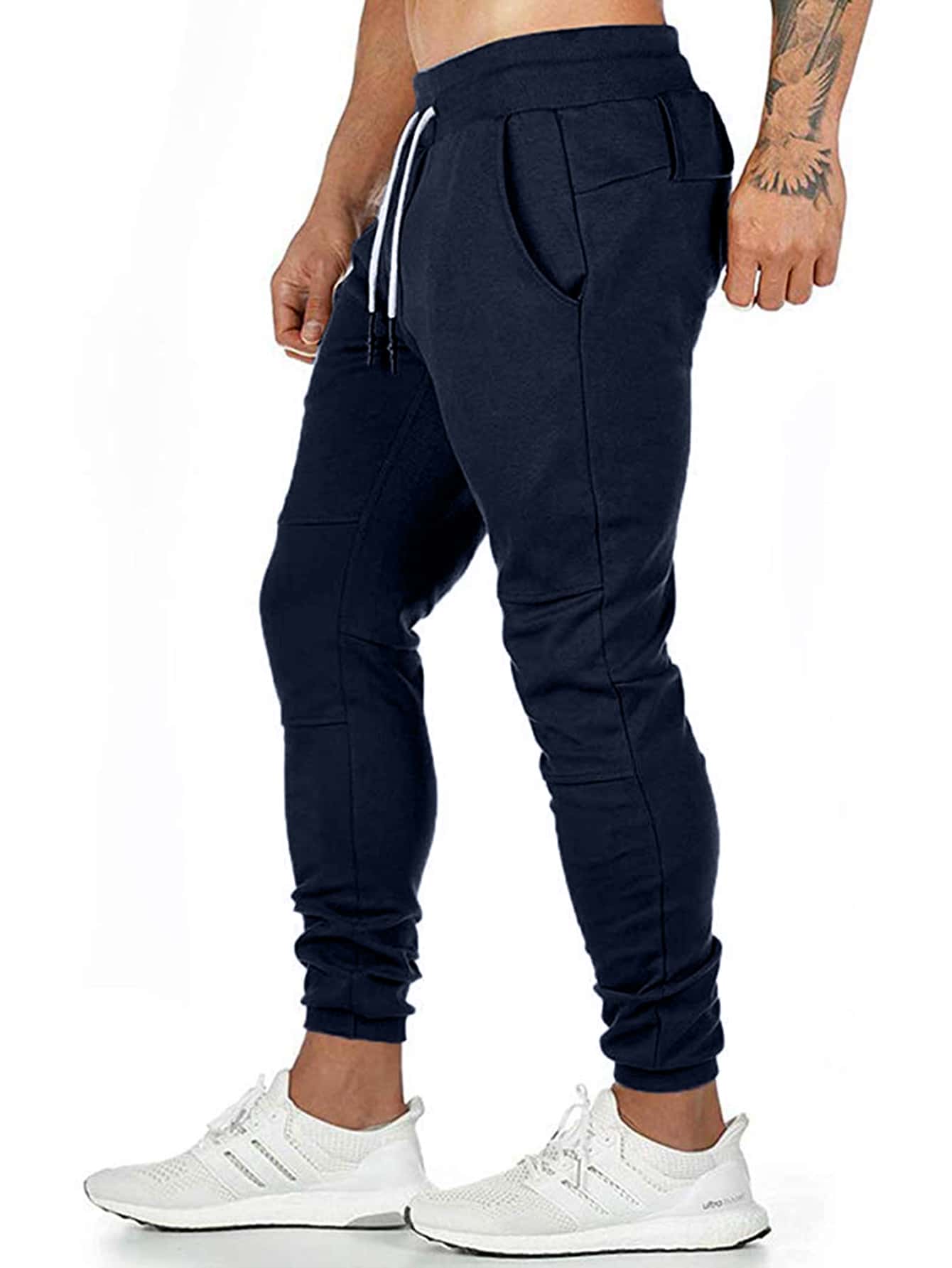 Zip Detail Drawstring Mid Waist Sweatpants