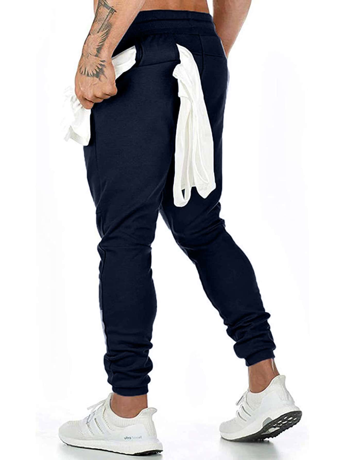 Zip Detail Drawstring Mid Waist Sweatpants
