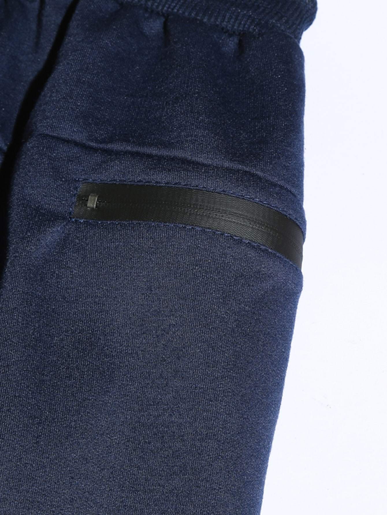 Zip Detail Drawstring Mid Waist Sweatpants