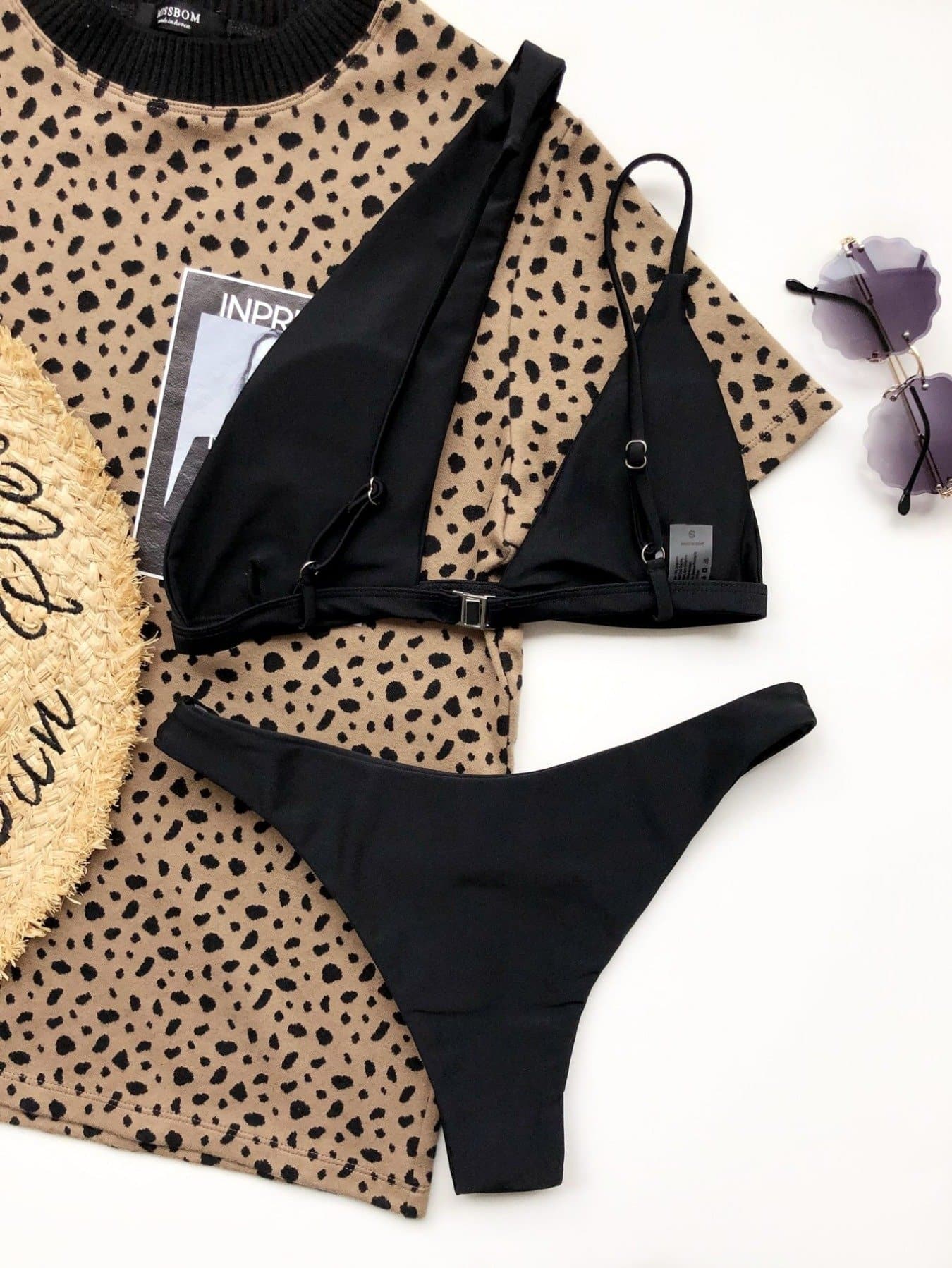 High Cut-out One Shoulder Bikini Swimsuit