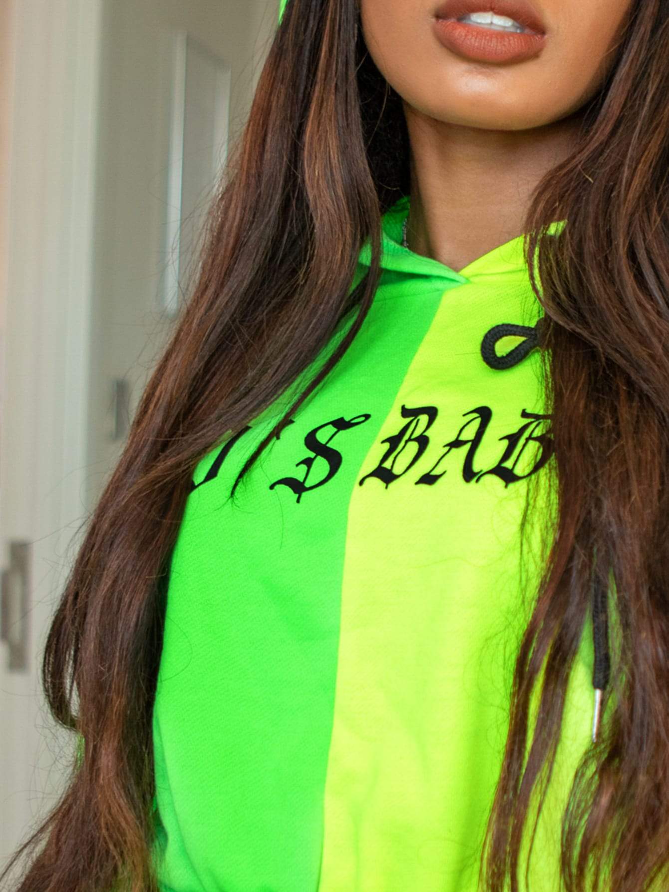 Drop Shoulder Spliced Letter Graphic Drawstring Hooded Top and Joggers Set