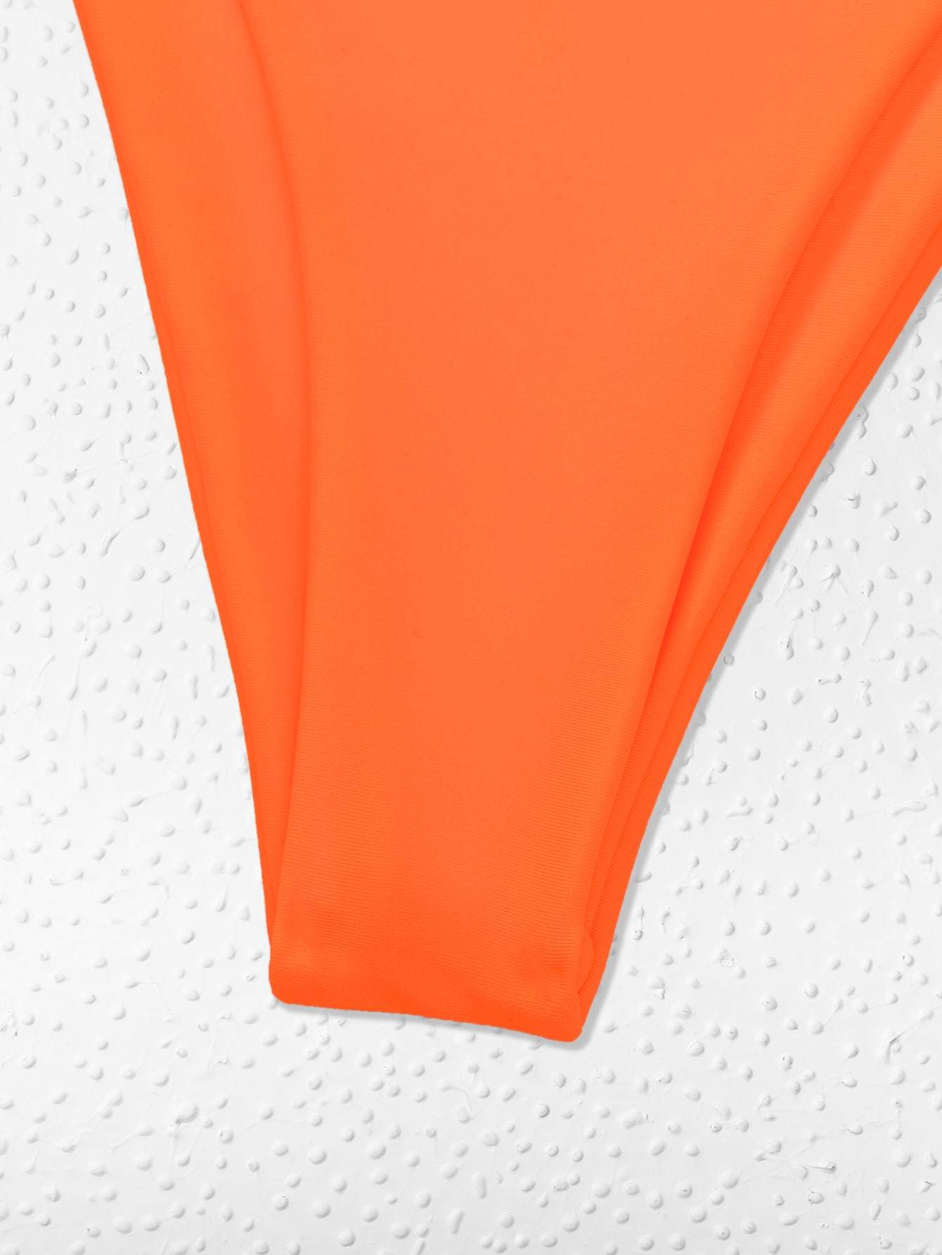 Spaghetti Strap Mesh Cut-out Triangle Thong Bikini Swimwear