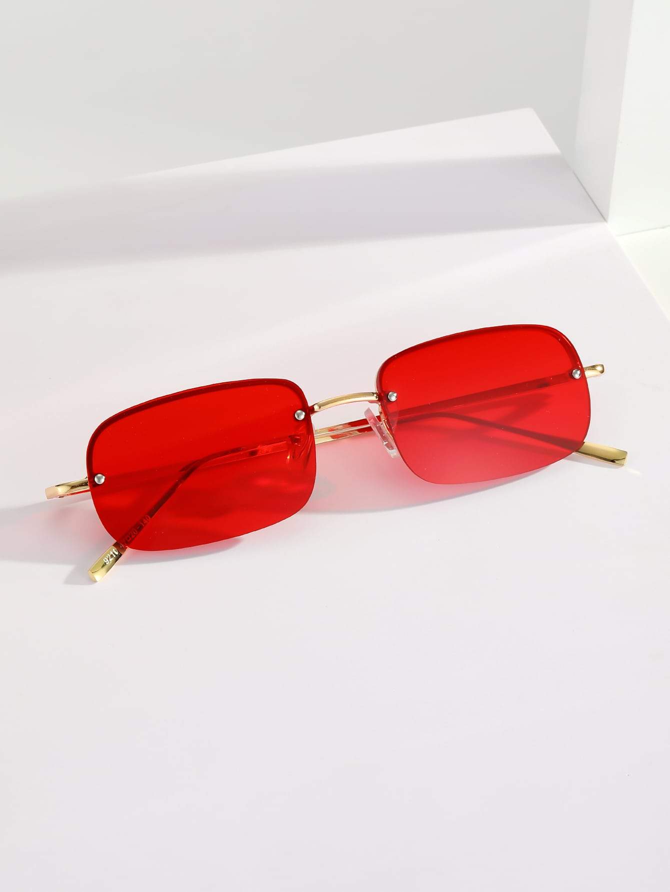 Rimless Boho Tinted Lens Sunglasses