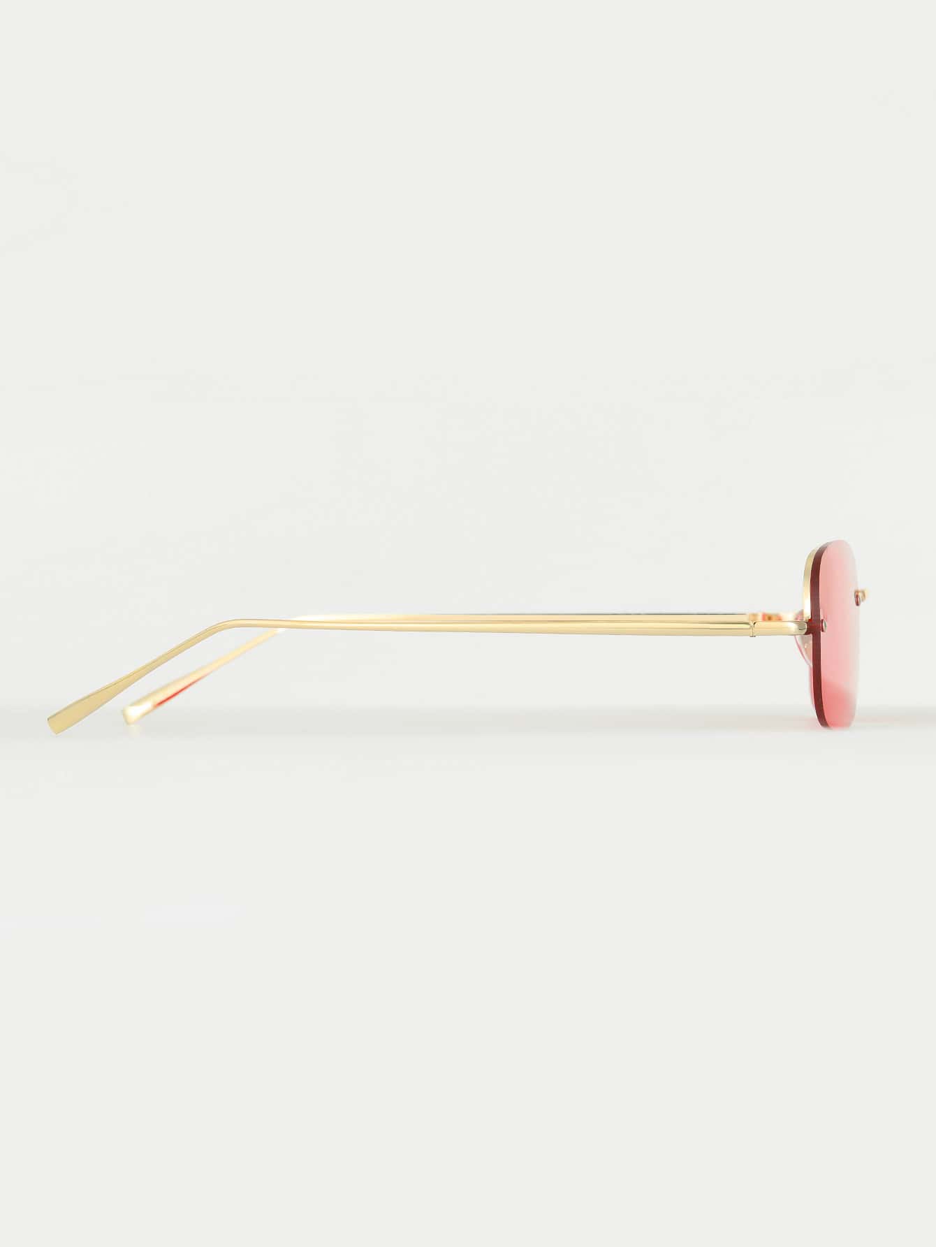Rimless Boho Tinted Lens Sunglasses