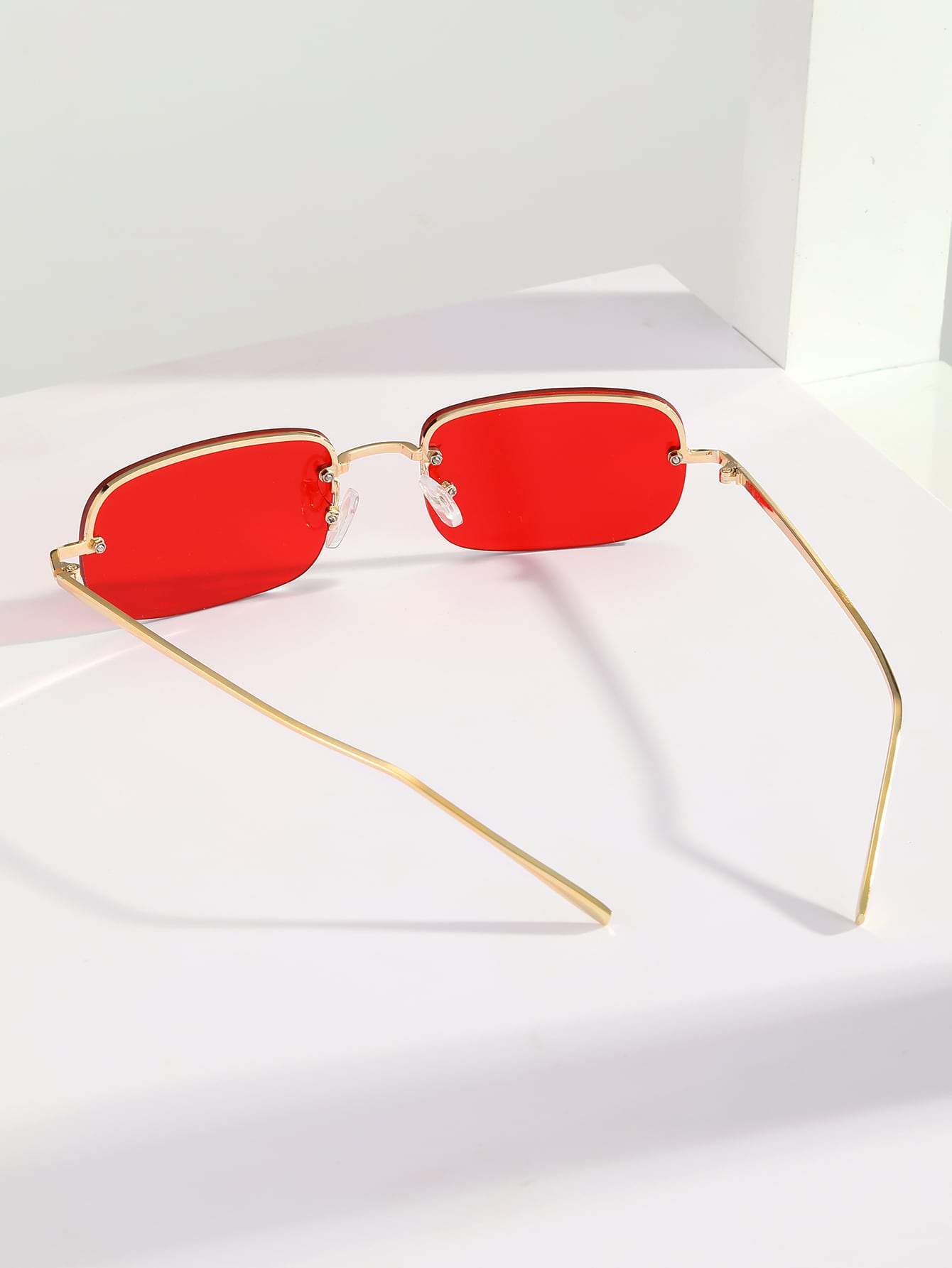 Rimless Boho Tinted Lens Sunglasses