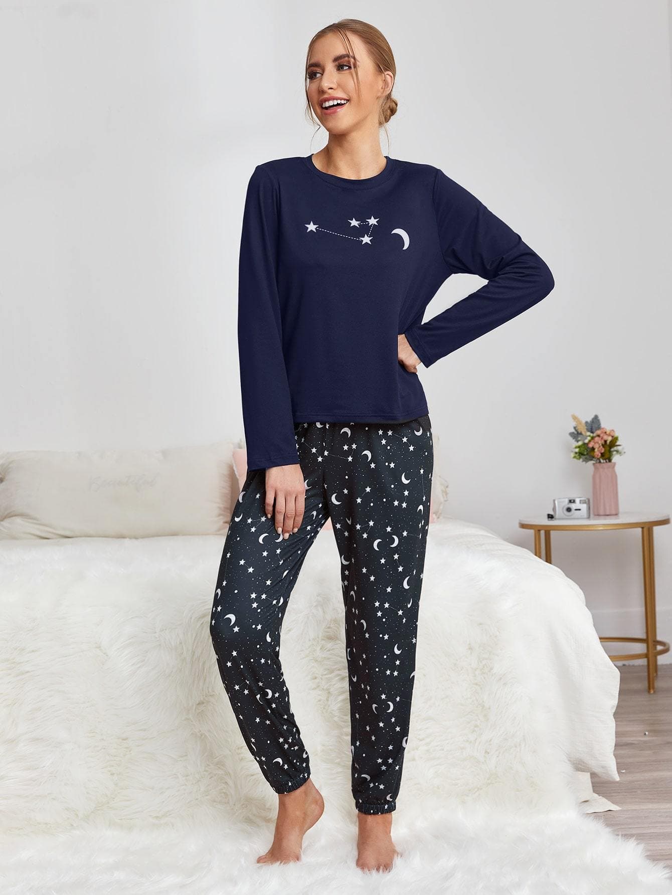 Galaxy Print Pyjama Sleepwear Set