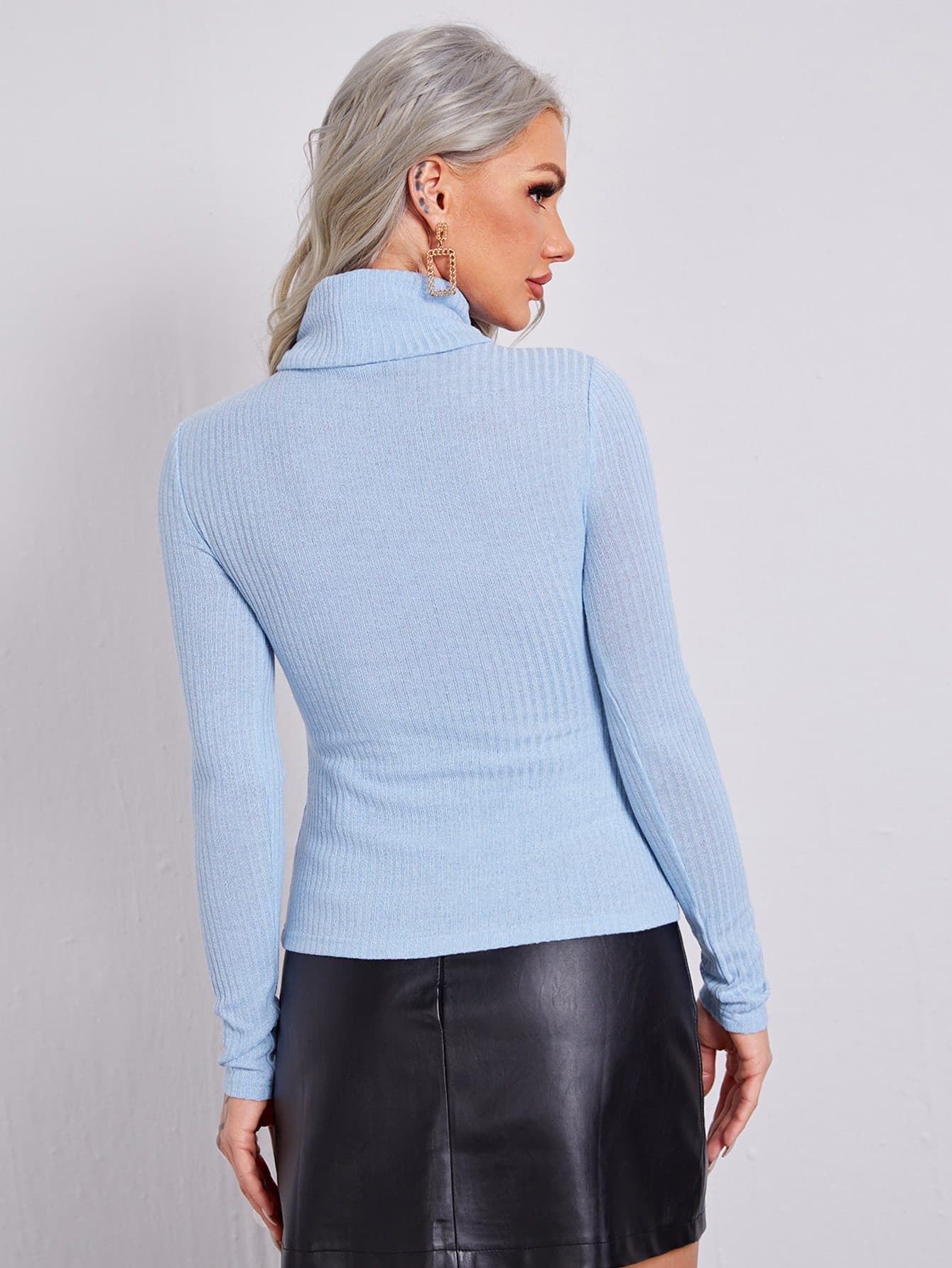 High Neck Slim Fit Top