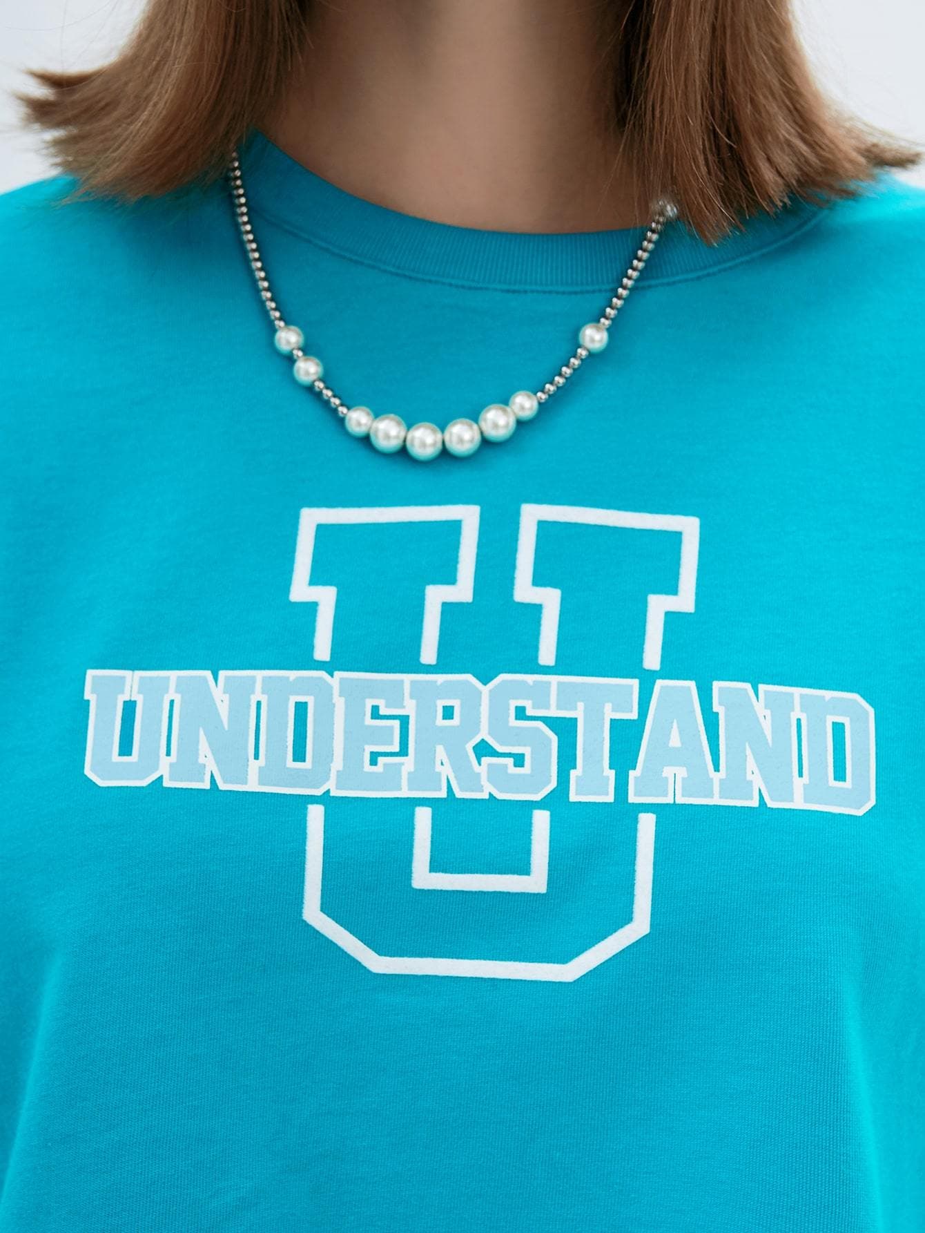 Round Neck Short Sleeve Letter Graphic Crop Top