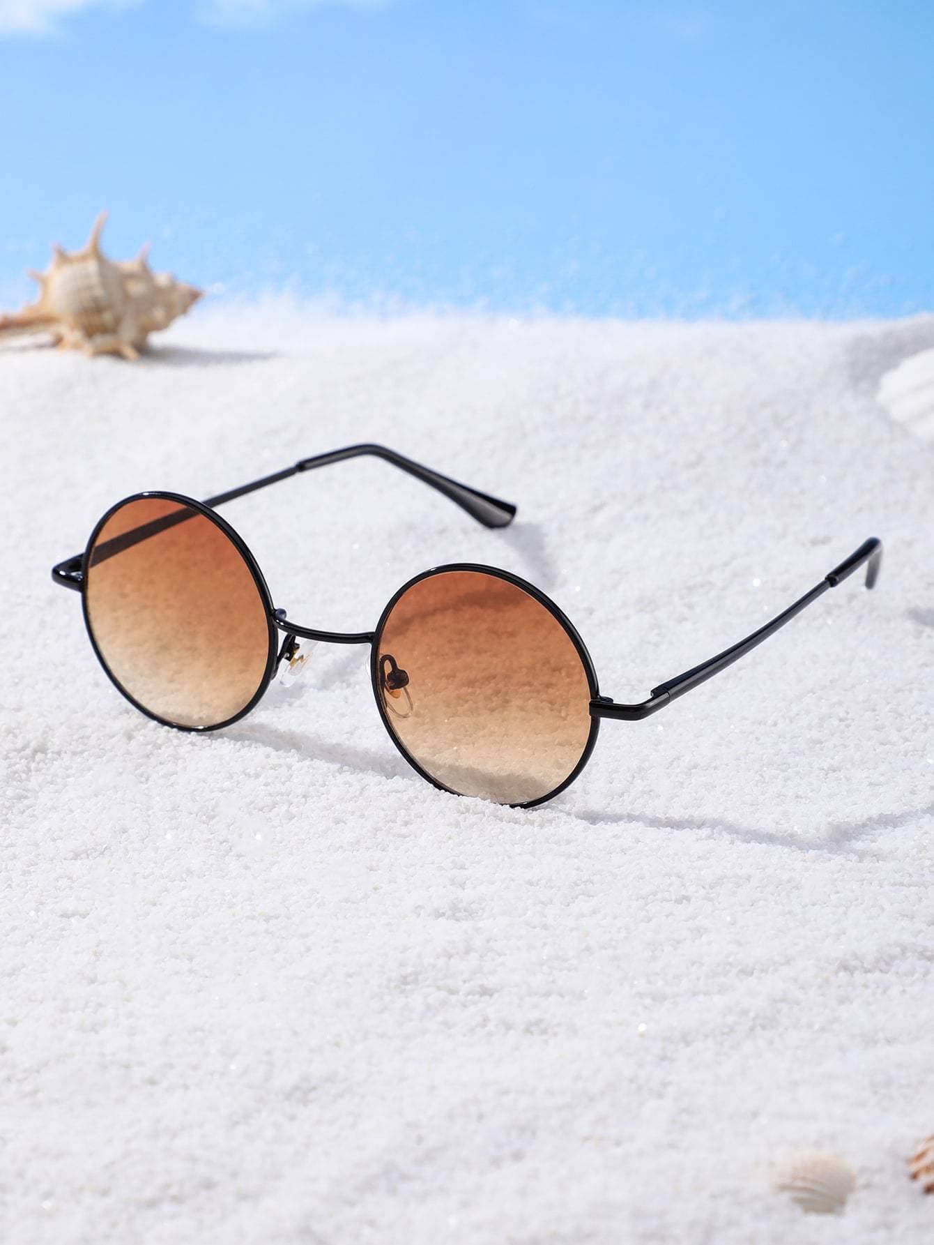 Round Boho Metal Frame UV Protected Sunglasses