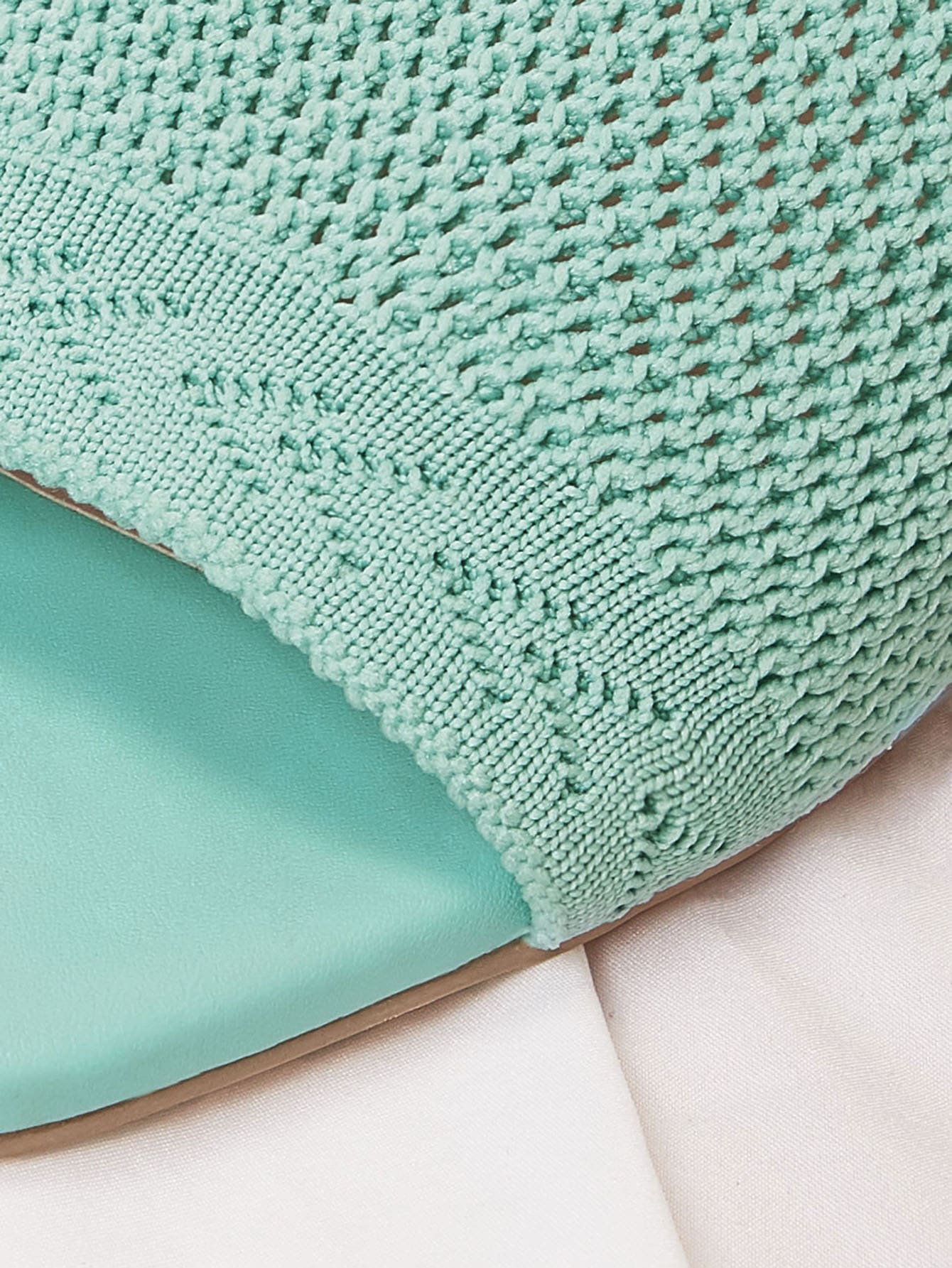 Minimalist Knit Chunky Heeled Mules