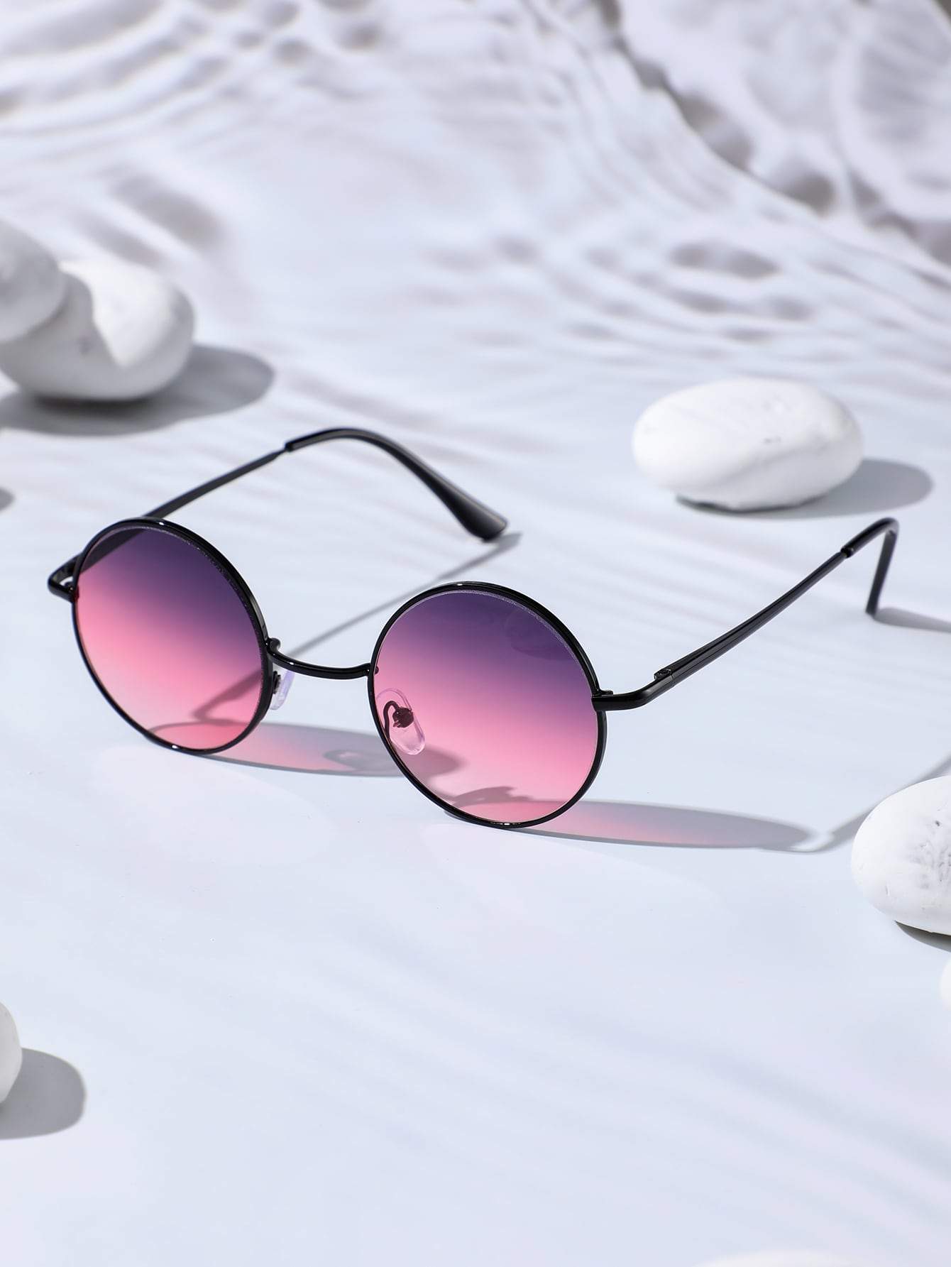Round Boho Metal Frame UV Protected Sunglasses
