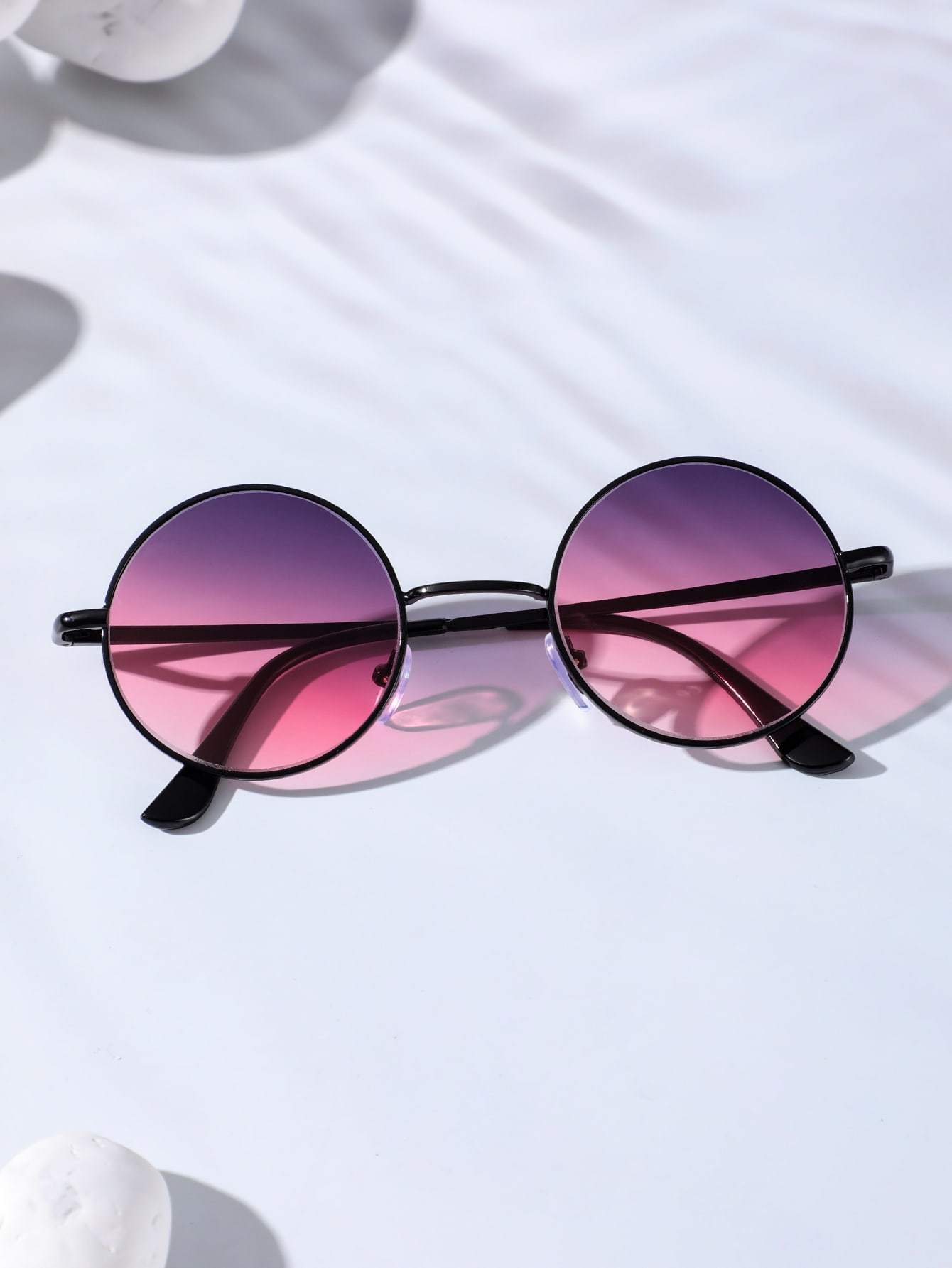 Round Boho Metal Frame UV Protected Sunglasses