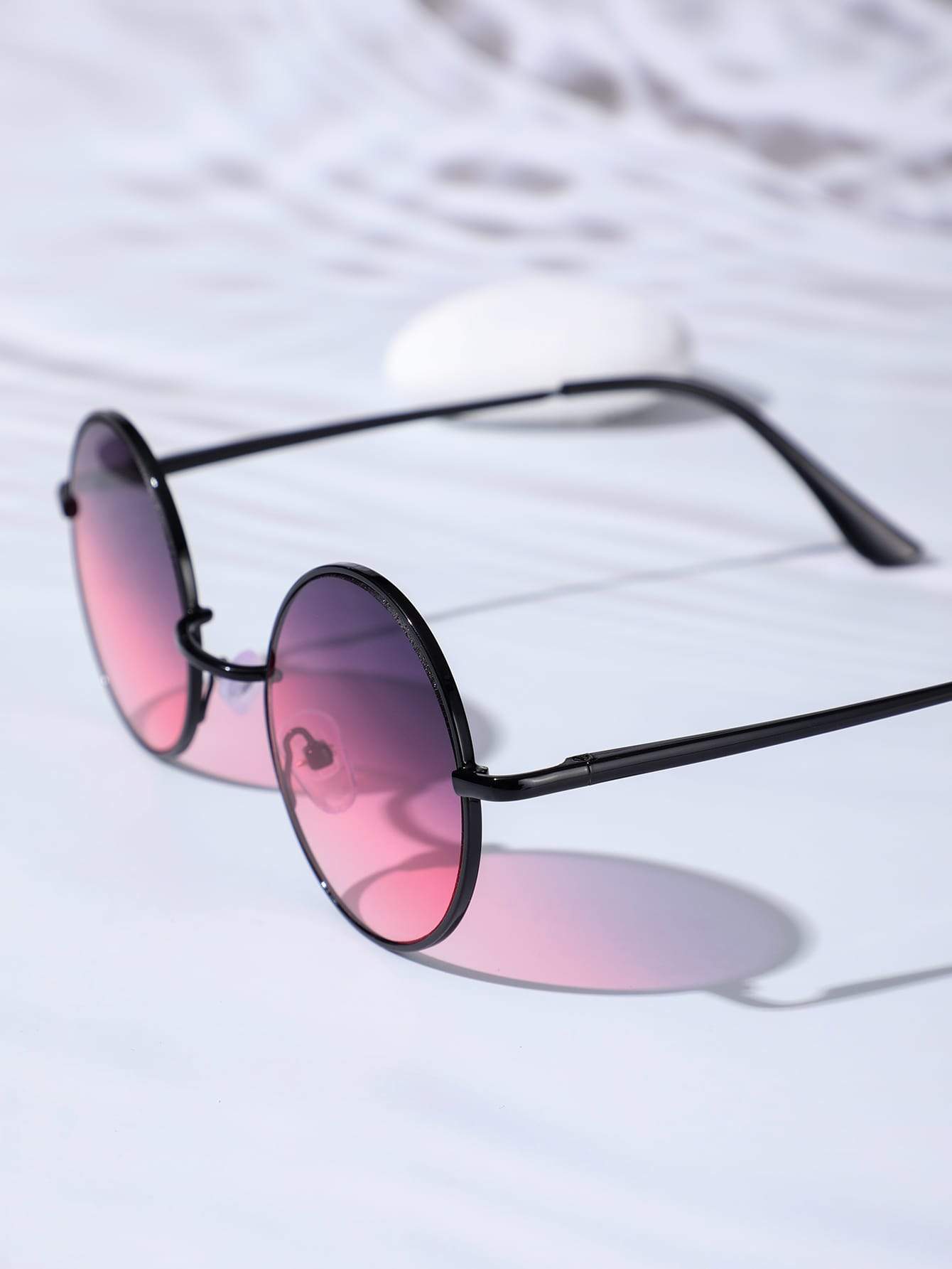 Round Boho Metal Frame UV Protected Sunglasses