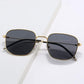Black Geometric Metal Frame Sunglasses