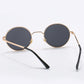 Gold Metal Frame Round UP Protected Sunglasses