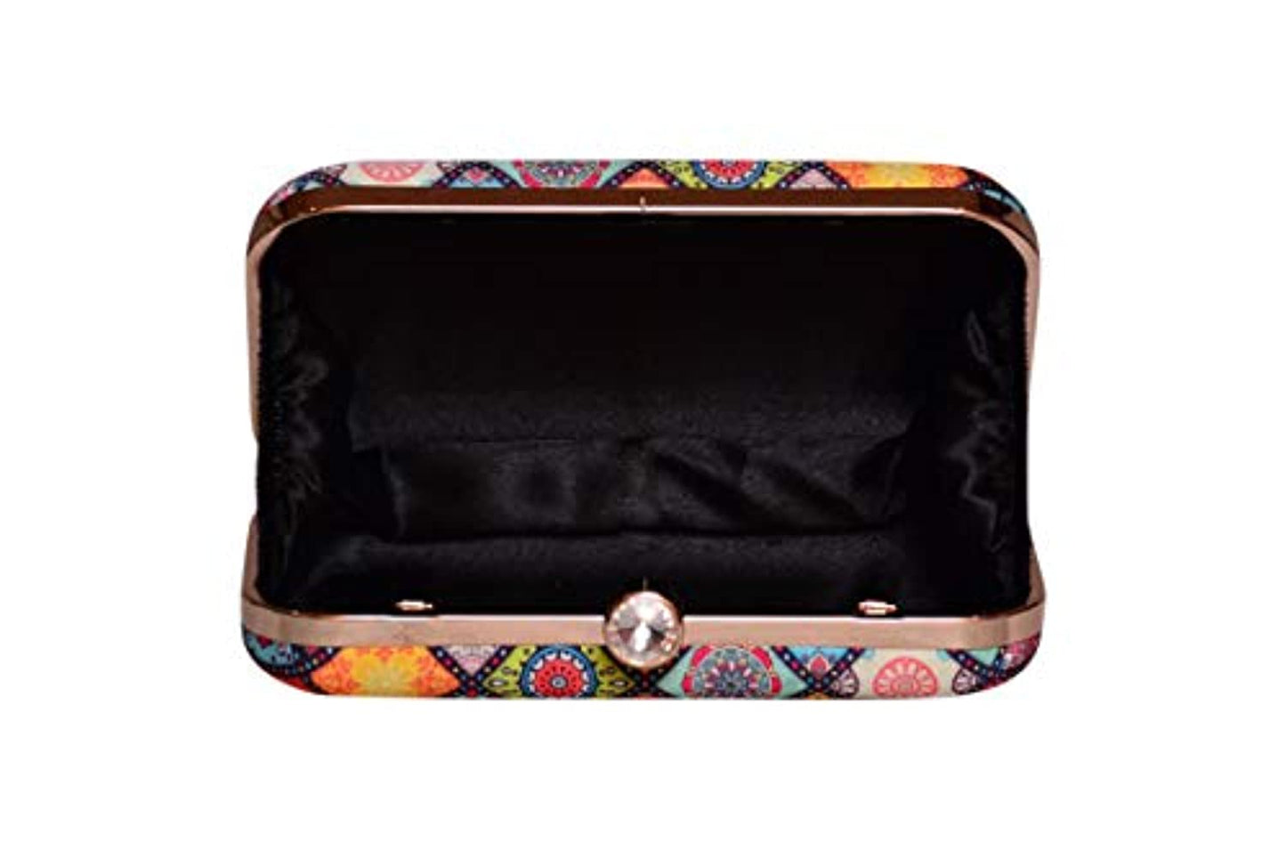 Women Party Wear Hand Box clutch Purse With Detachable Sling